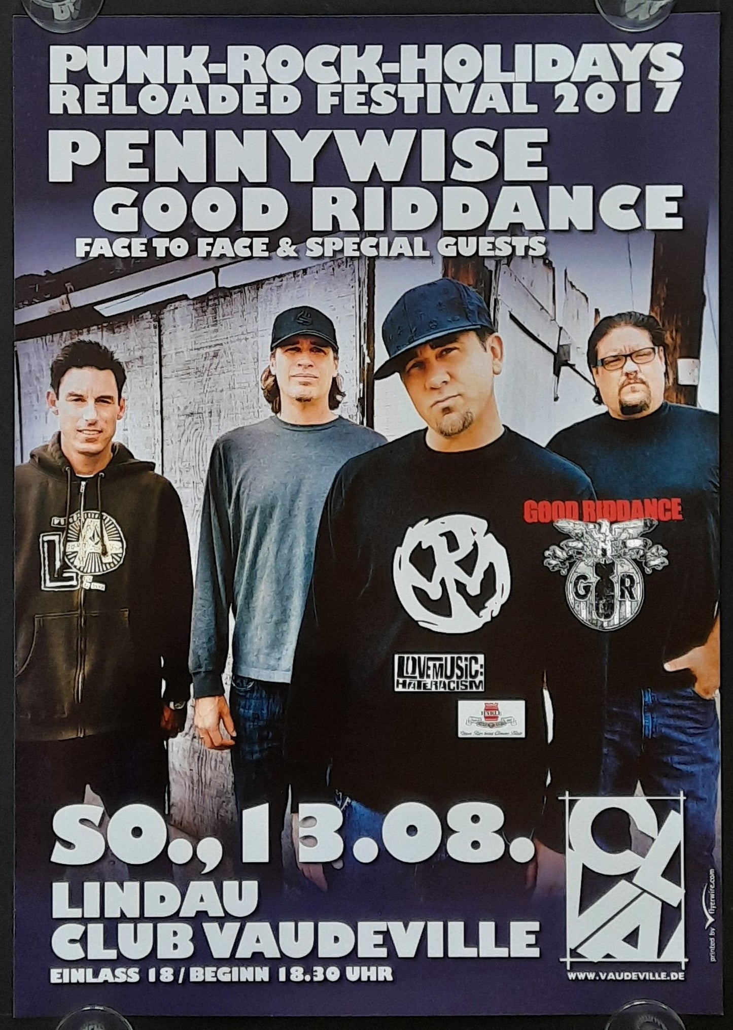 PENNYWISE - GOOD RIDDANCE Original Concert Poster August 13, 2017 Lindau Germany 42x59c (6) 1