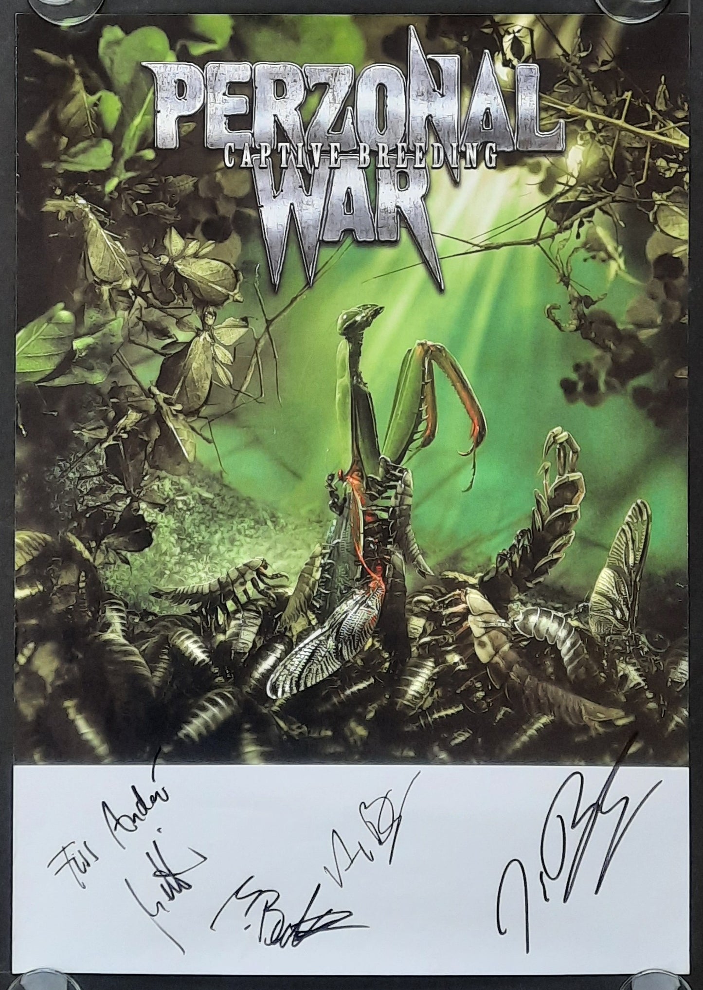 PERZONAL WAR 2012 Original Promotion Poster - Album Captive Breeding SIGNED