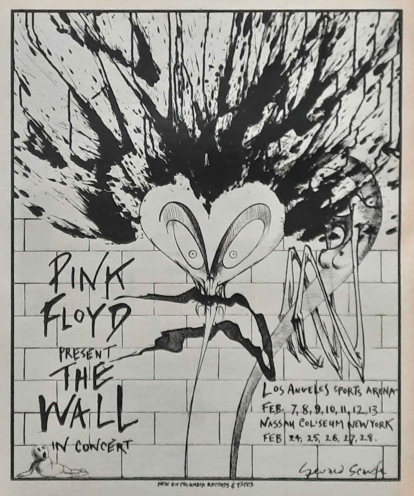 PINK FLOYD 1980 Original Press Advertisement "The Wall - 1st Show Los Angeles & New York"