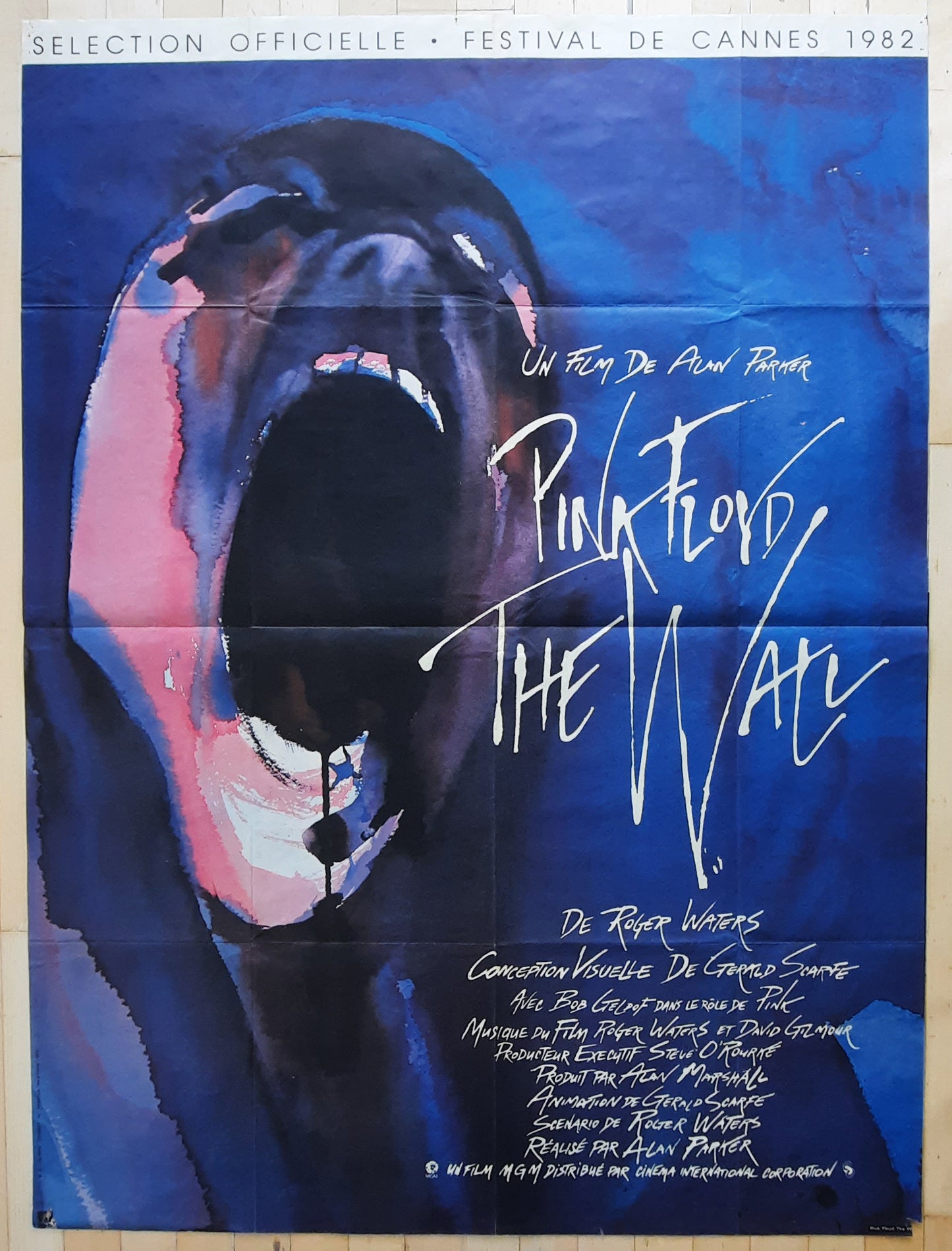 PINK FLOYD 1982 Original "The Wall" Cannes Movie-Poster XXXL-SUBWAY 46 x 62 1st Print 2