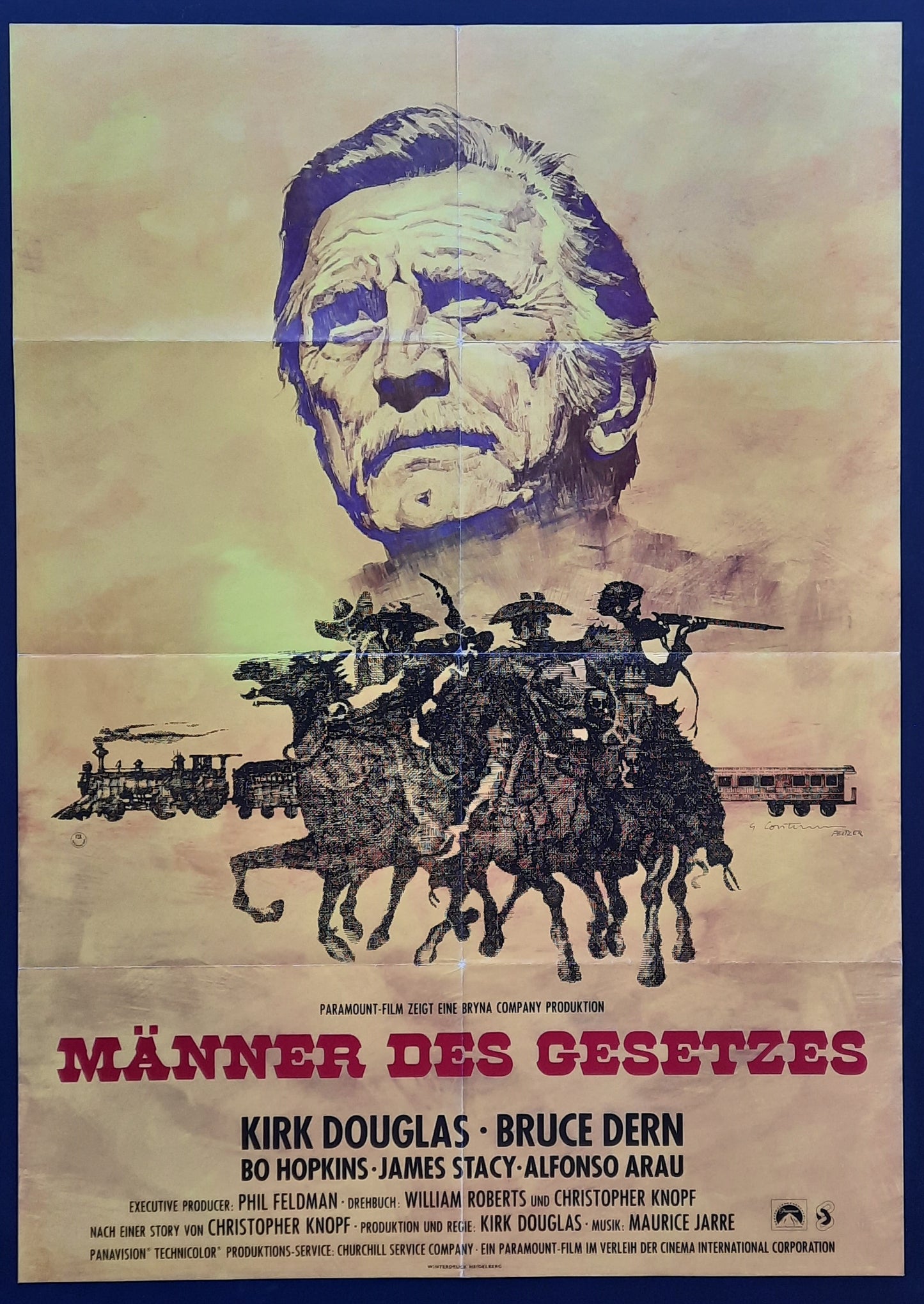 POSSE Original Movie Poster 1975 Kirk Douglas German 1-Sheet Poster