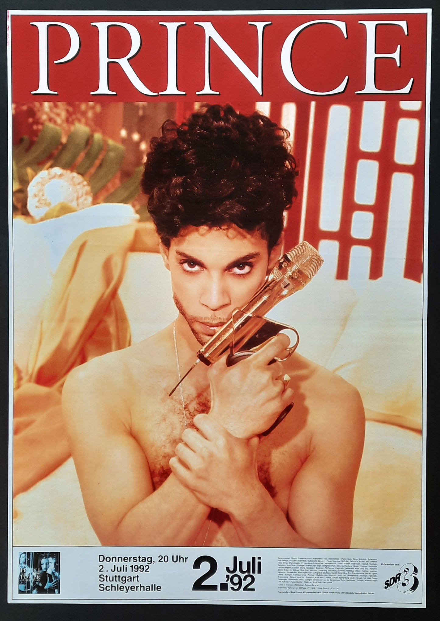 PRINCE 1992 Original Concert Poster July 2nd Stuttgart Germany 1st print 2