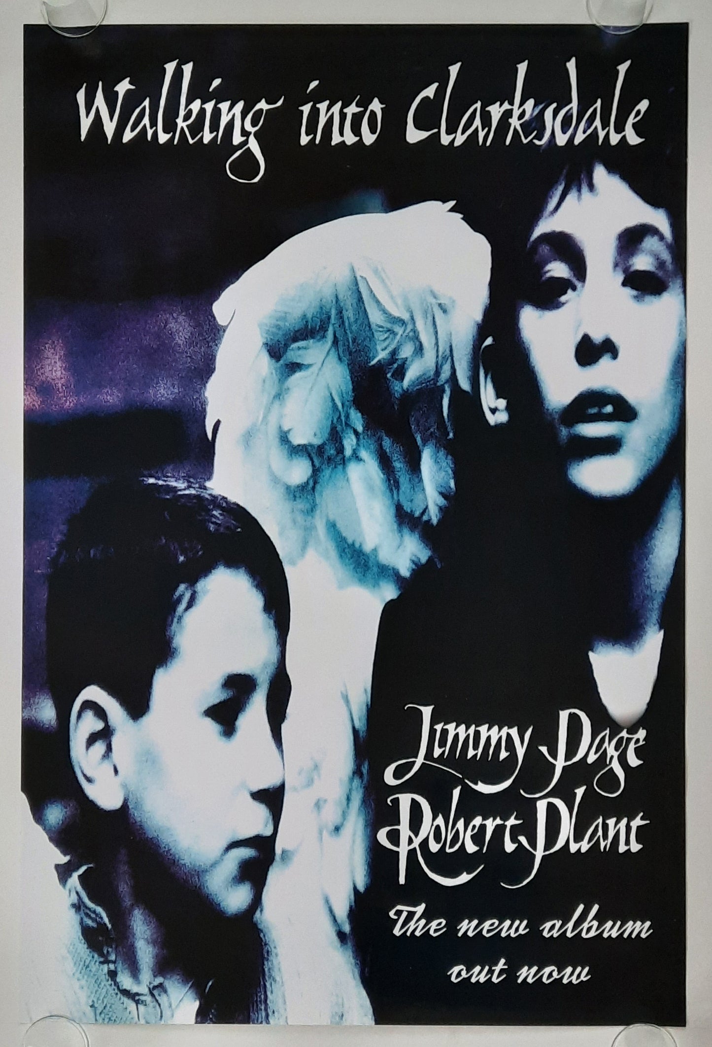 JIMMY PAGE & ROBERT PLANT Original Poster - Album "Walking Into Clarkesdale" 1998