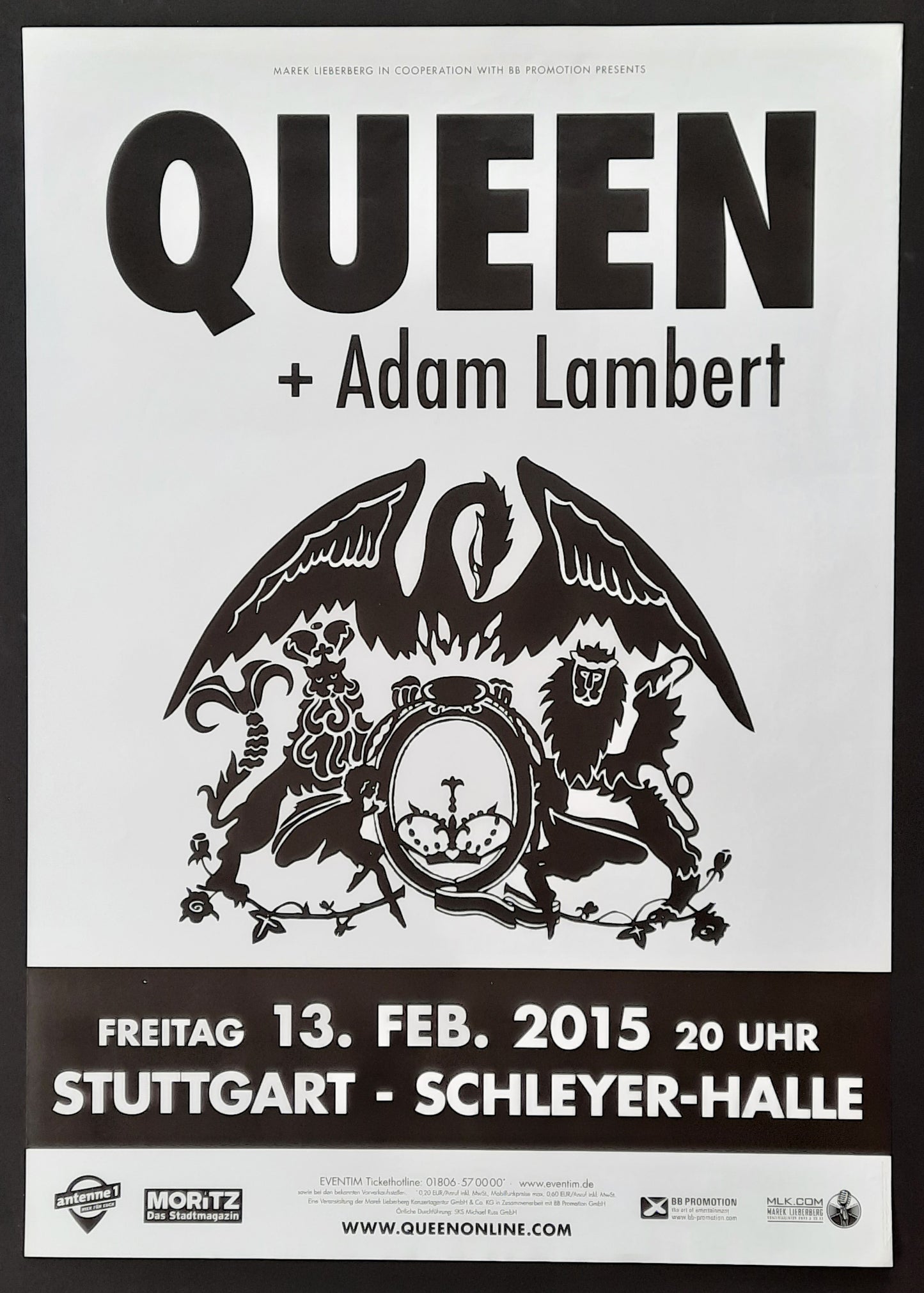 QUEEN Original Concert Poster February 13, 1995 Stuttgart Germany 2