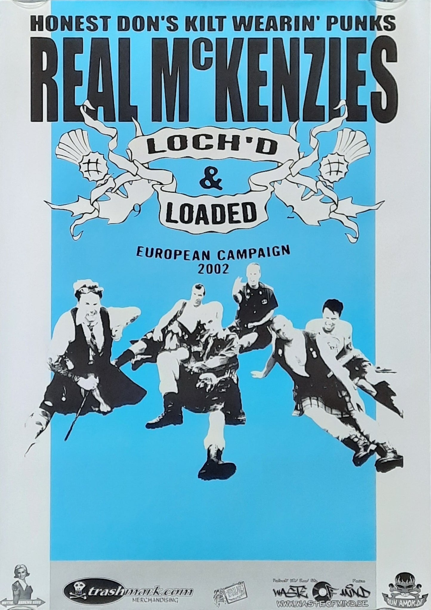 REAL McKENZIES Original Concert Poster 2002 European Tour 42x59d (11)