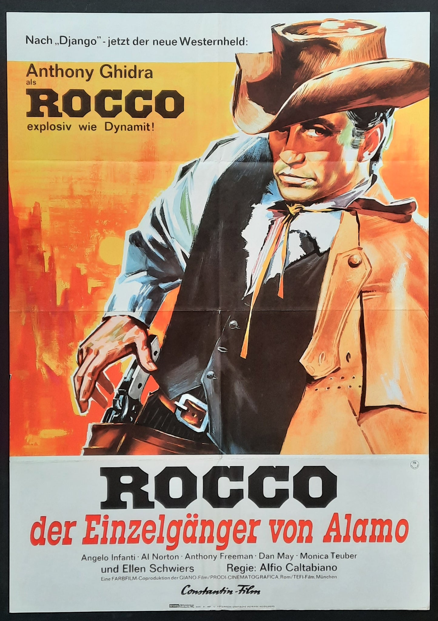 ROCCO - BALLAD OF A GUNMAN Original Movie Poster 1967 German 1-Sheet Poster