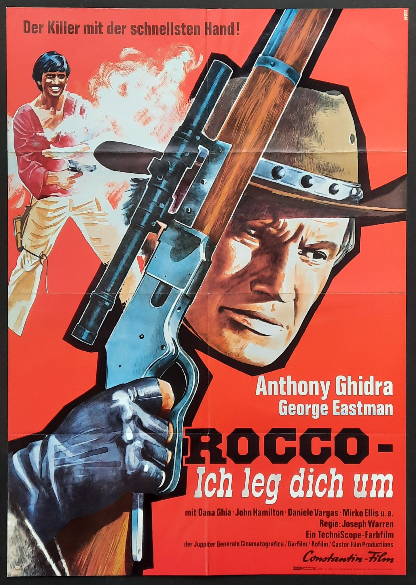 ROCCO - LAST KILLER Original Movie Poster 1967 Anthony Ghidera German 1-Sheet Poster