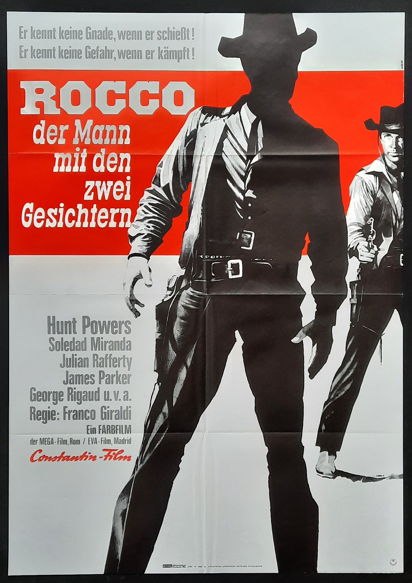 ROCCO - SUGAR COLT Original Movie Poster 1966 Hunt Powers German 1-Sheet Poster