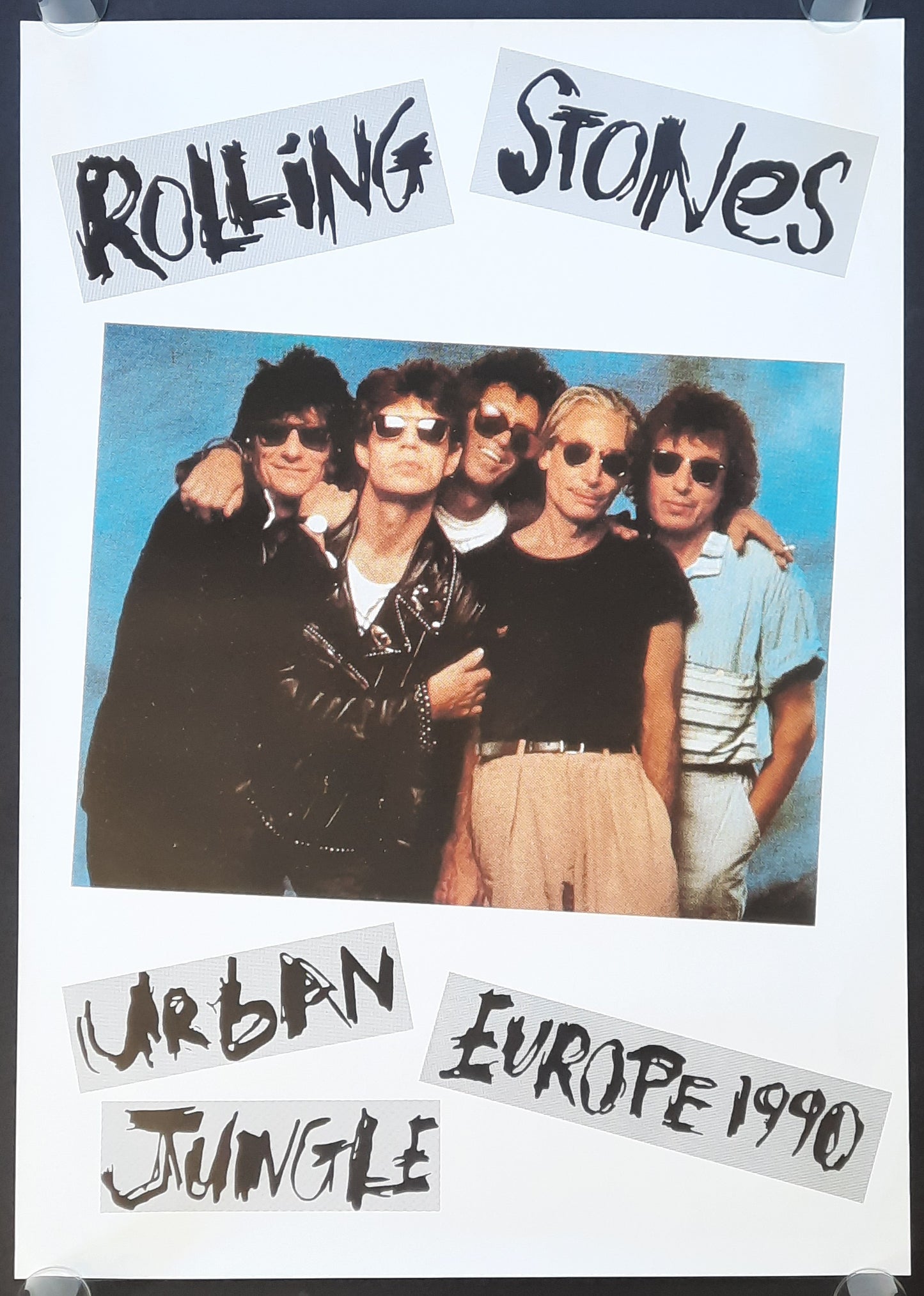 ROLLING STONES 1990 Original Promotion Poster - URBAN JUNGLE TOUR