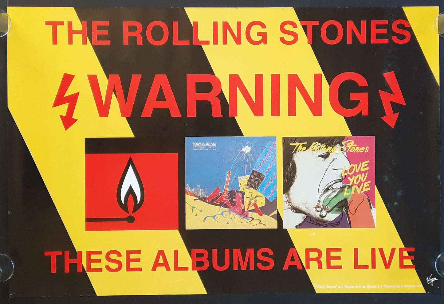 ROLLING STONES 1995 Original Promotion Poster - Live Albums