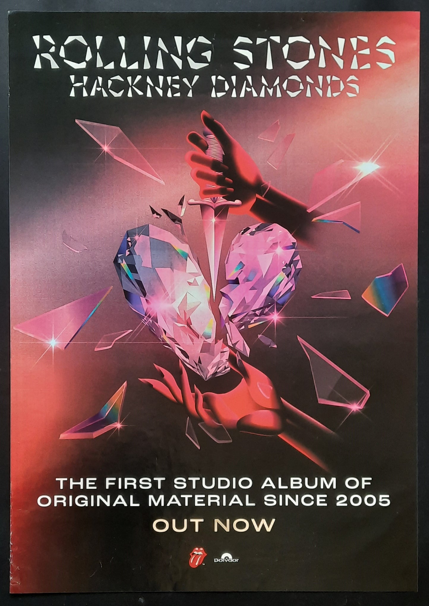 ROLLING STONES Original Promotion Poster - 2023 Album HACKNEY DIAMONDS