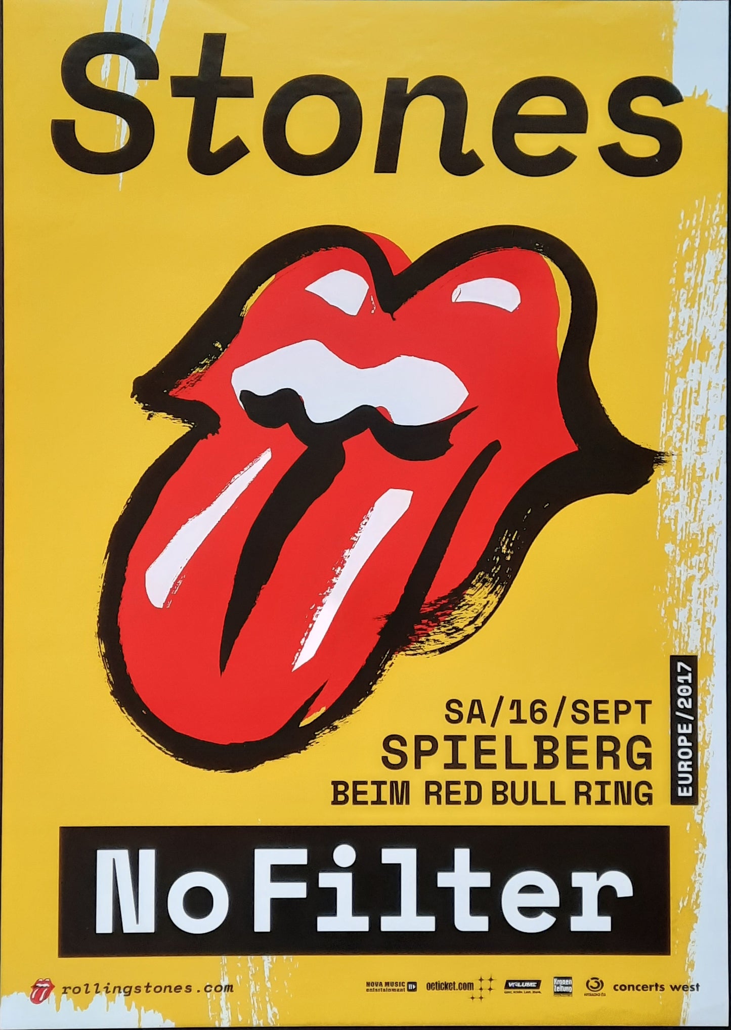 ROLLING STONES Original Concert Poster September 16, 2016 Spielberg Austria