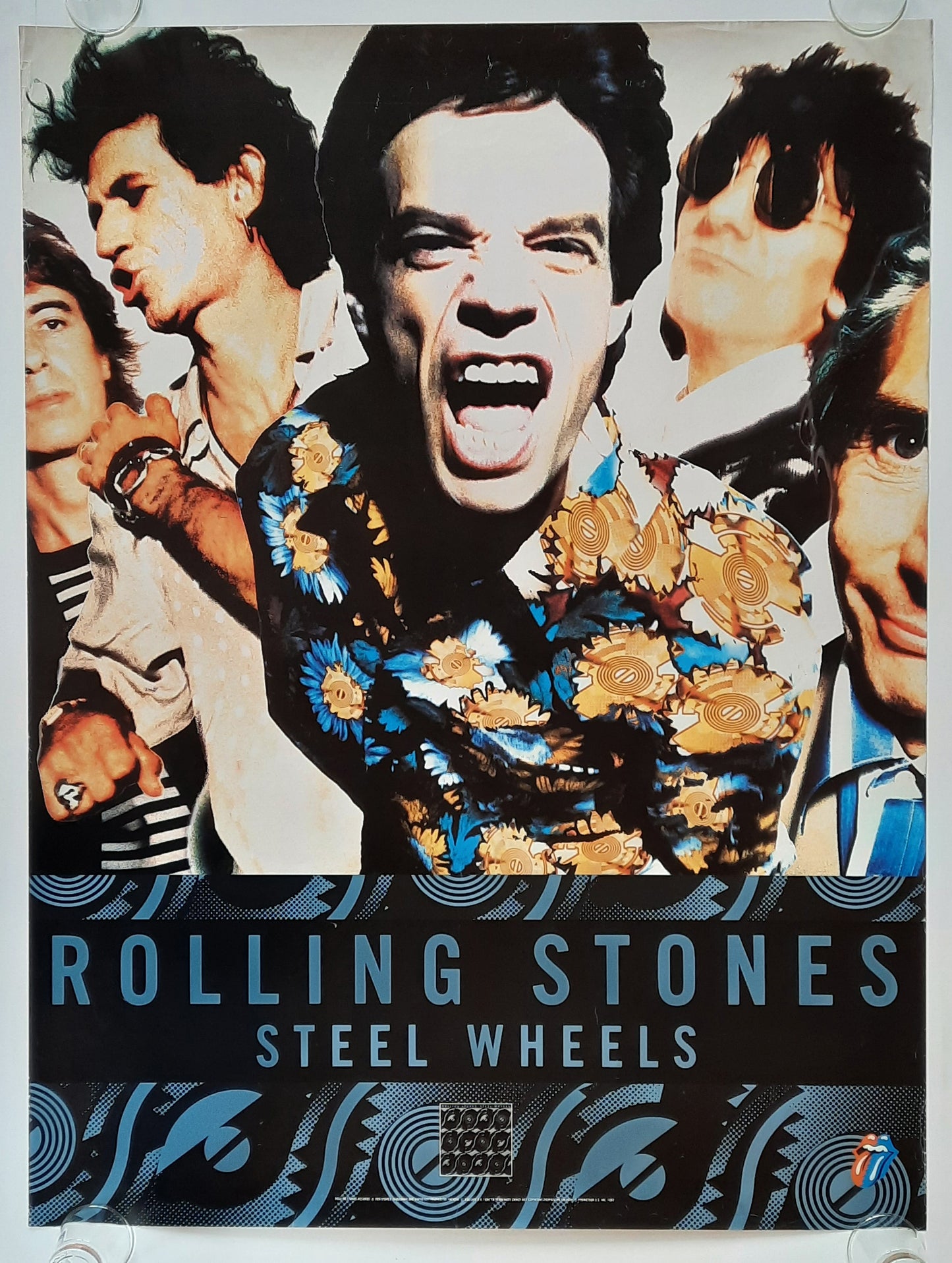 ROLLING STONES Original Promotion Poster - 1989 Album "Steel Wheels" 2