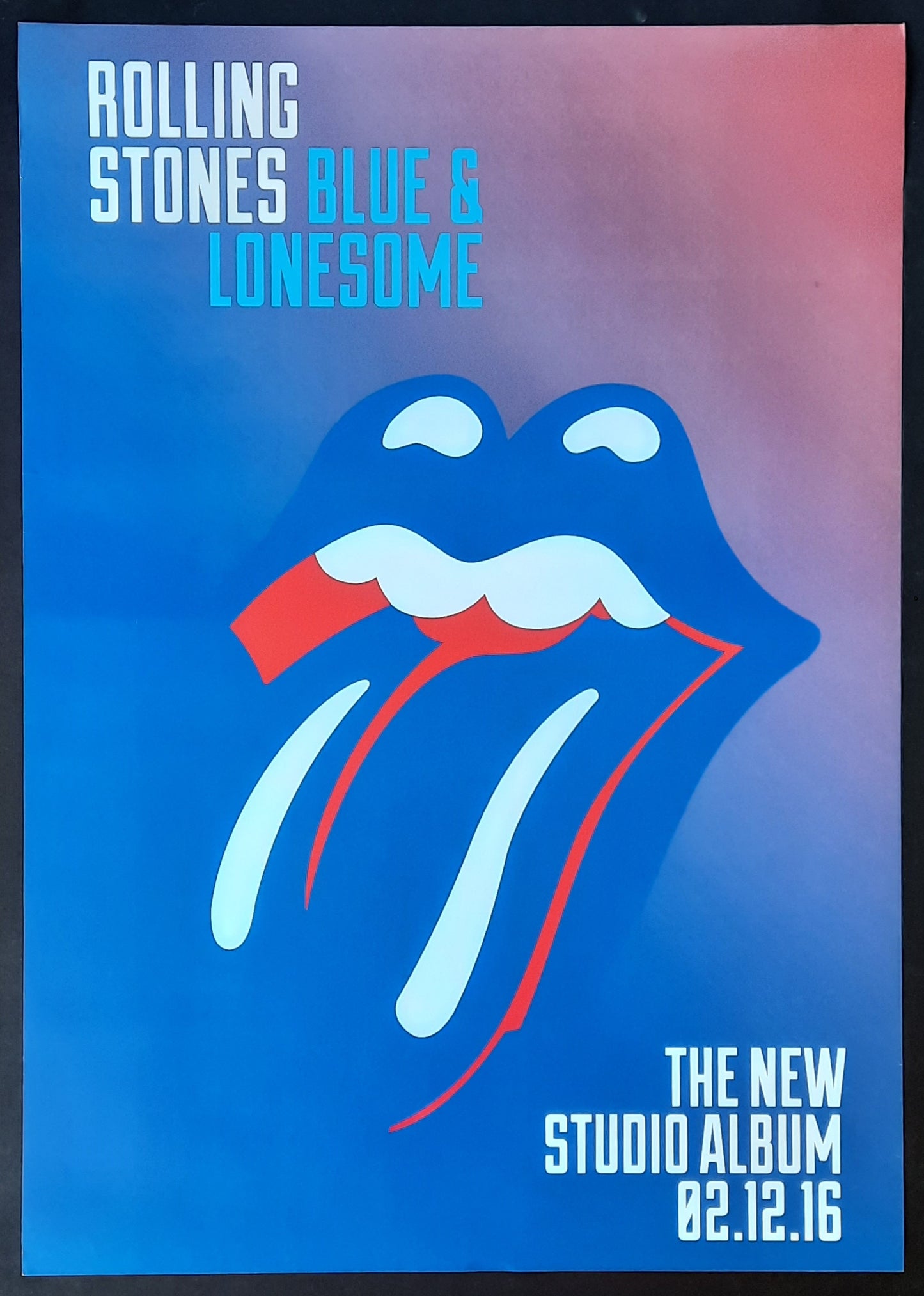 ROLLING STONES Original Promotion Poster - 2017 Album BLUE & LONESOME 1