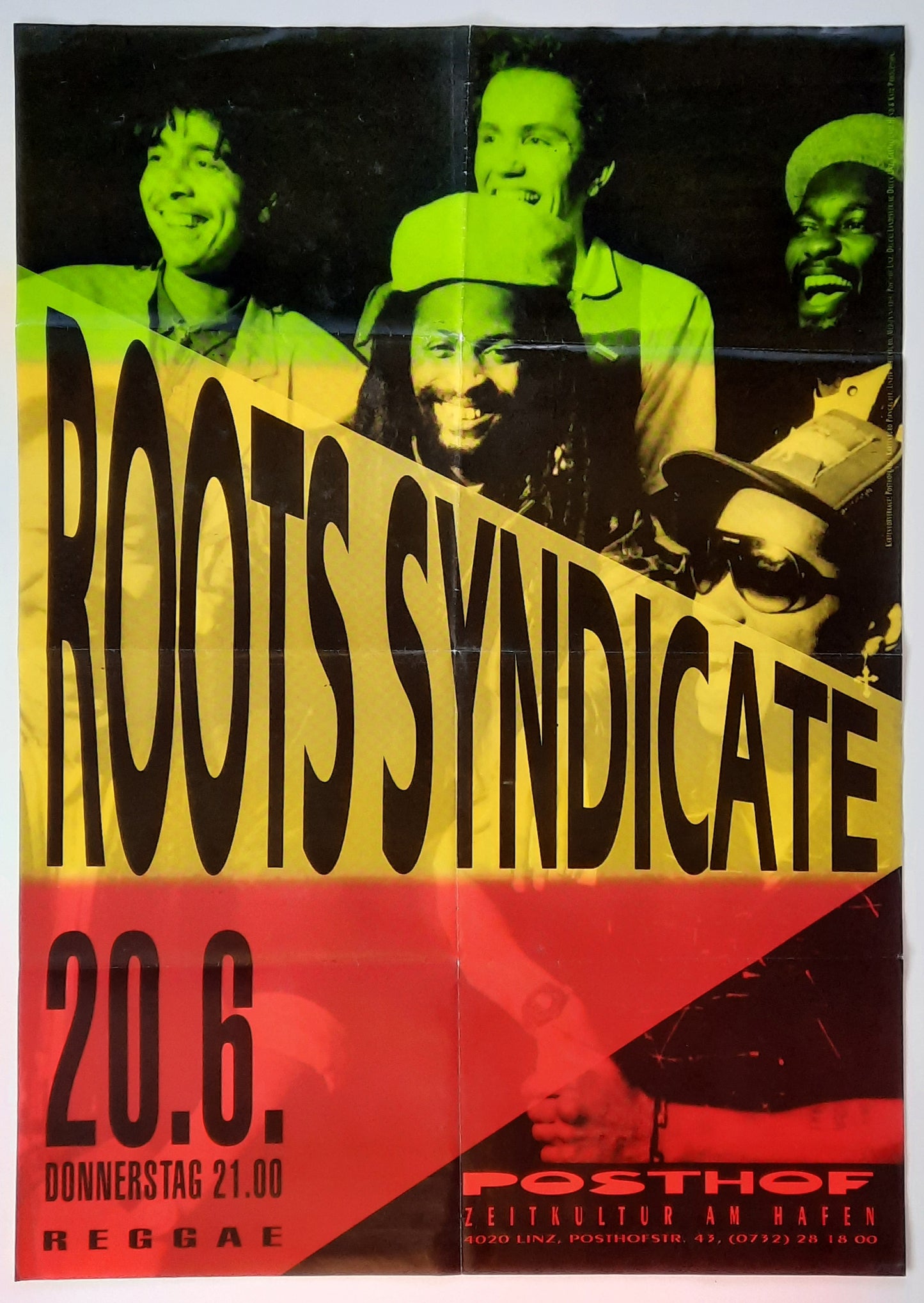 ROOTS SYNDICATE Original Concert Poster June 20, 1990 Linz Austria 2