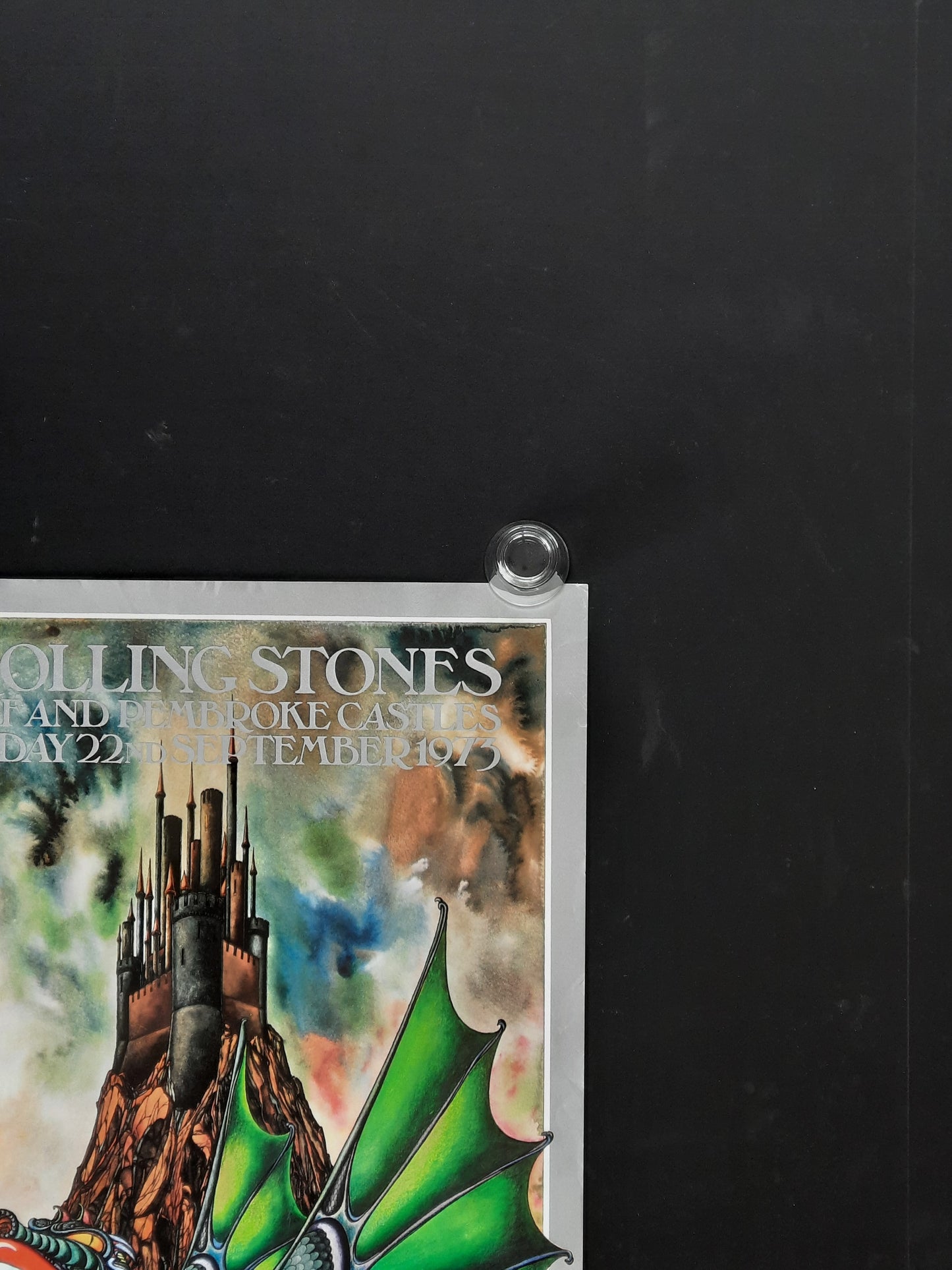 ROLLING STONES Original Concert Poster 1973 Cardiff 1st PRINT!