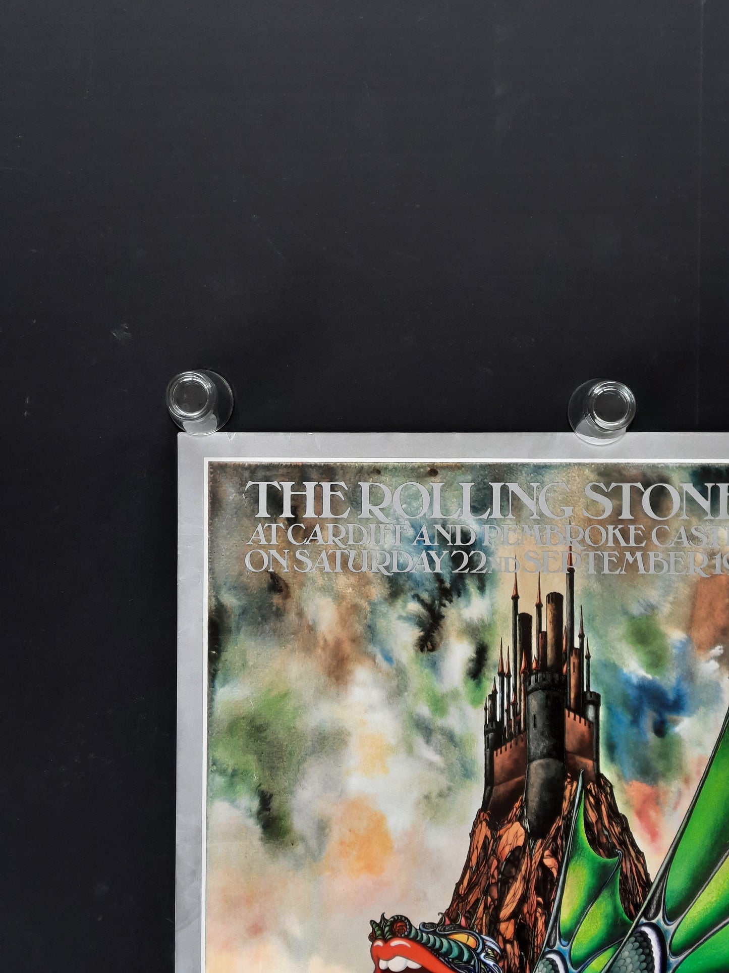 ROLLING STONES Original Concert Poster 1973 Cardiff 1st PRINT!