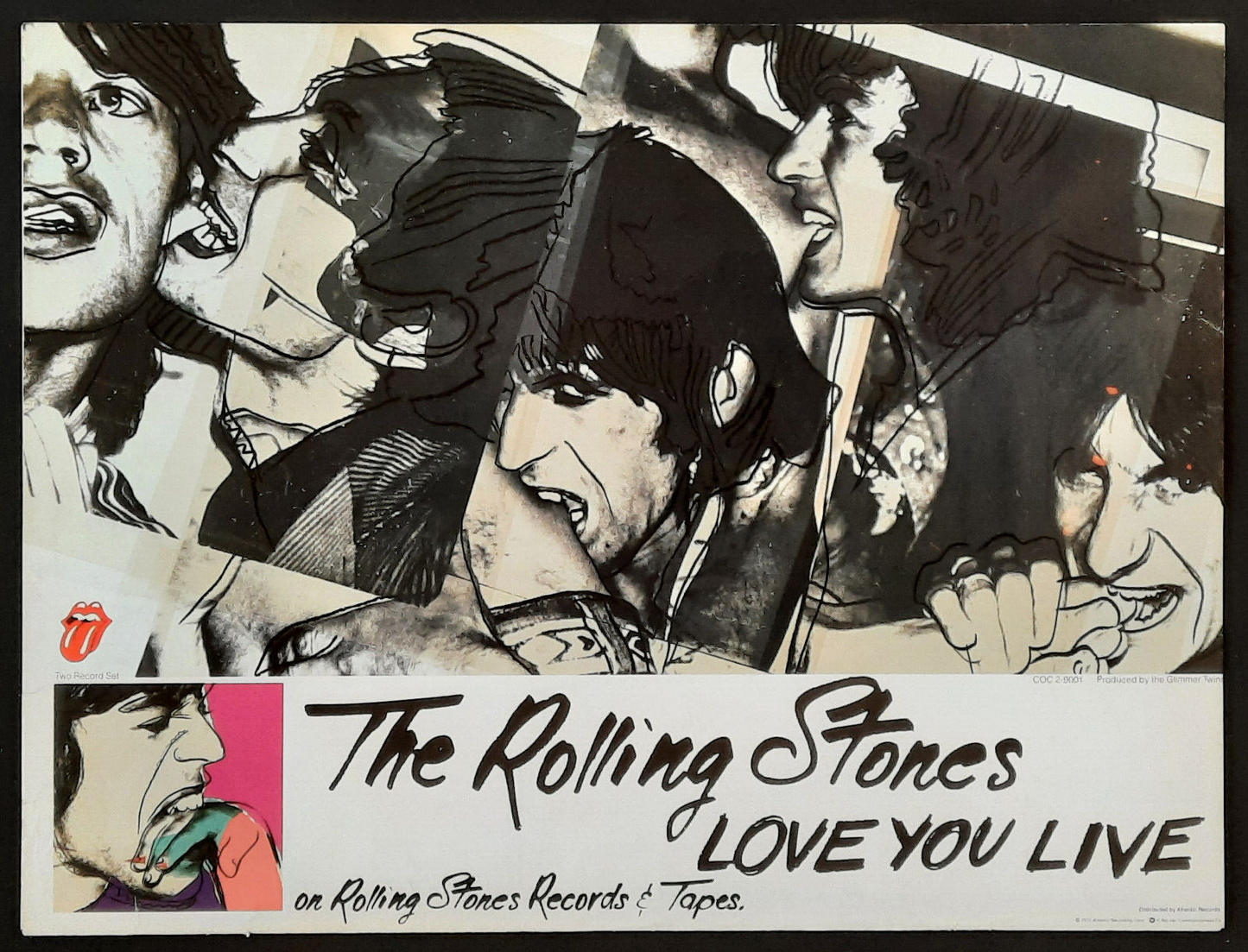 ROLLING STONES Original Press Ad Promotion Poster - 1977 Album "Love You Live" by Andy Warhol Poster 1st Print