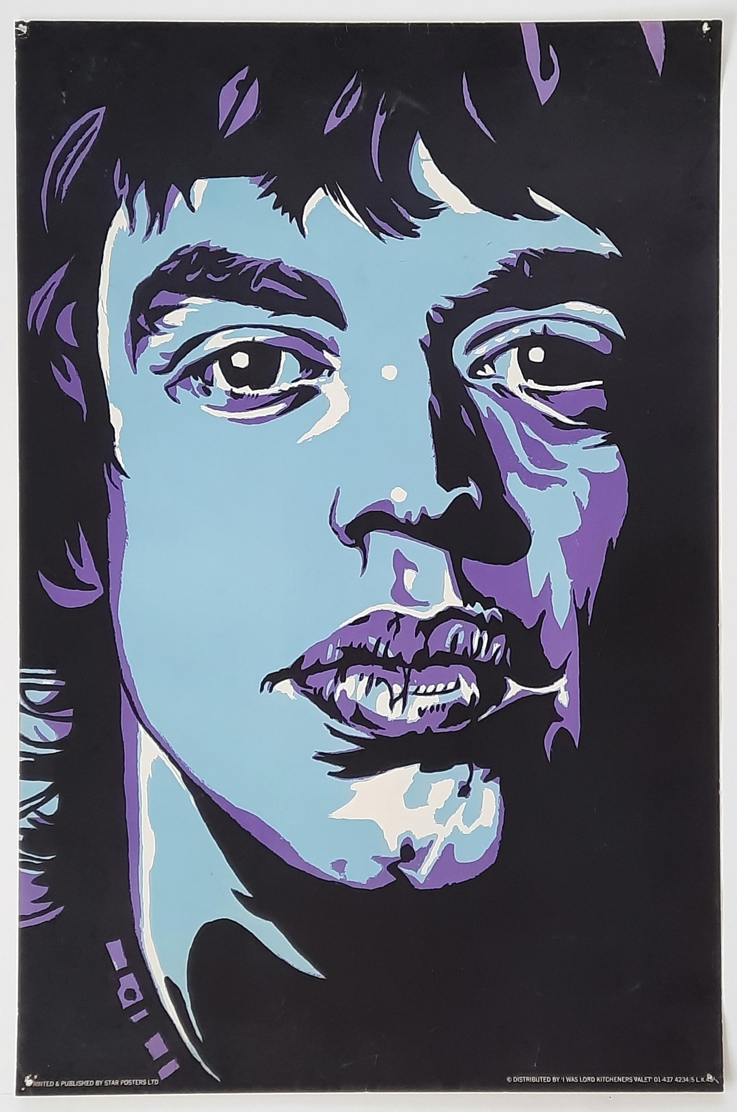 Rolling Stones MICK JAGGER Original Promotion Poster 1969 "Lord Kitchener's" 2