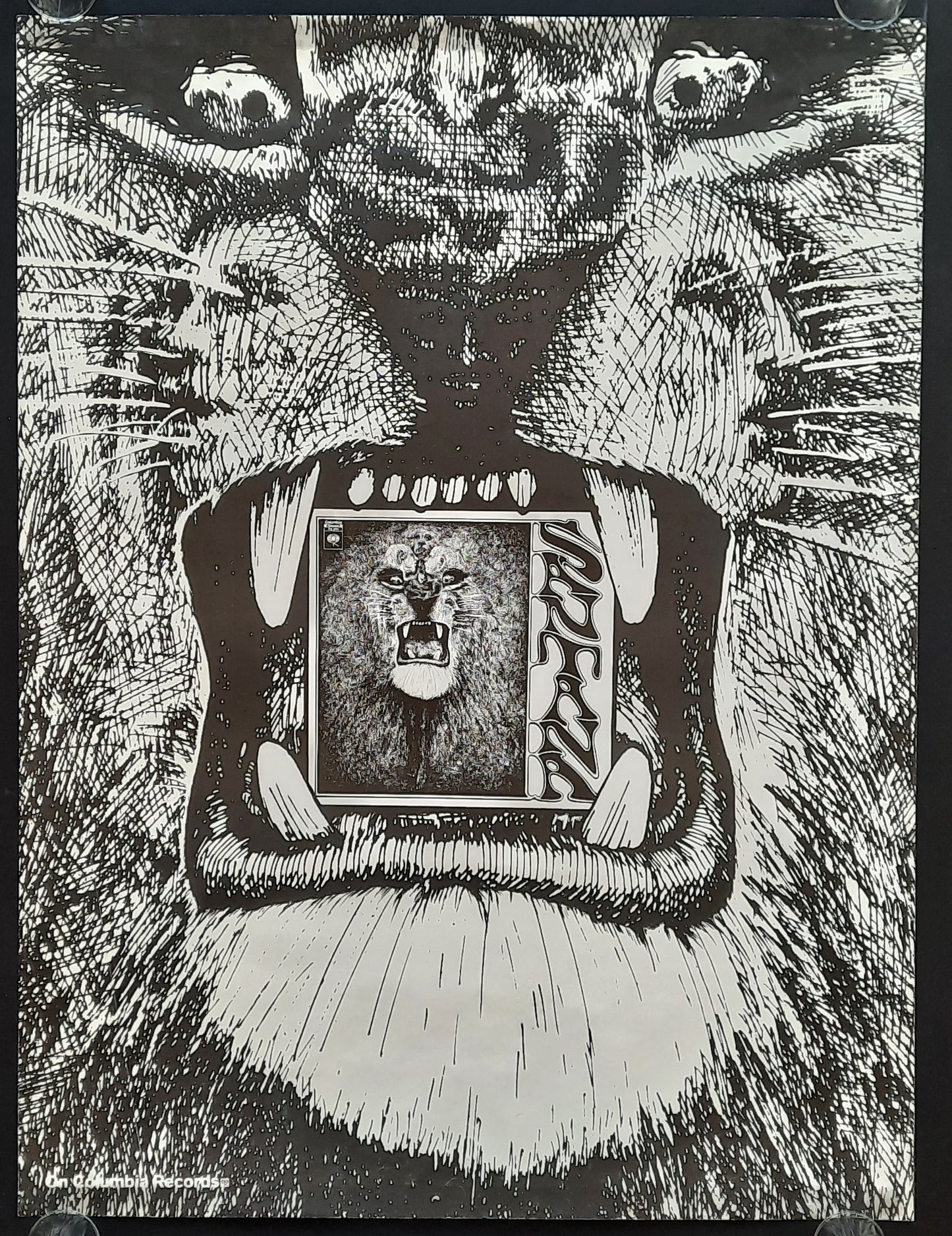 SANTANA Original Promotion Poster for the 1st Santana Album 1969 1st print, designed by Lee Conklin 2