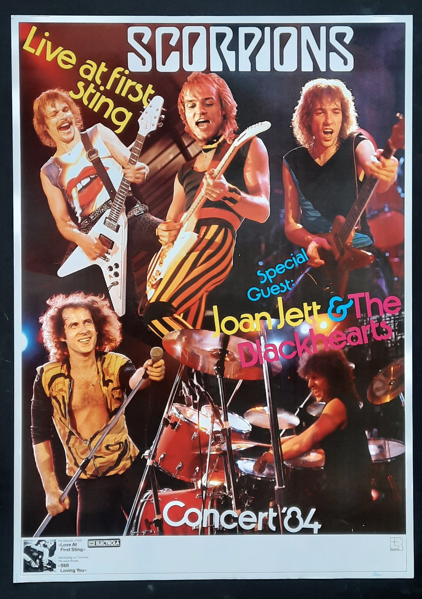 SCORPIONS Original Concert Poster (blank) 1984 Germany