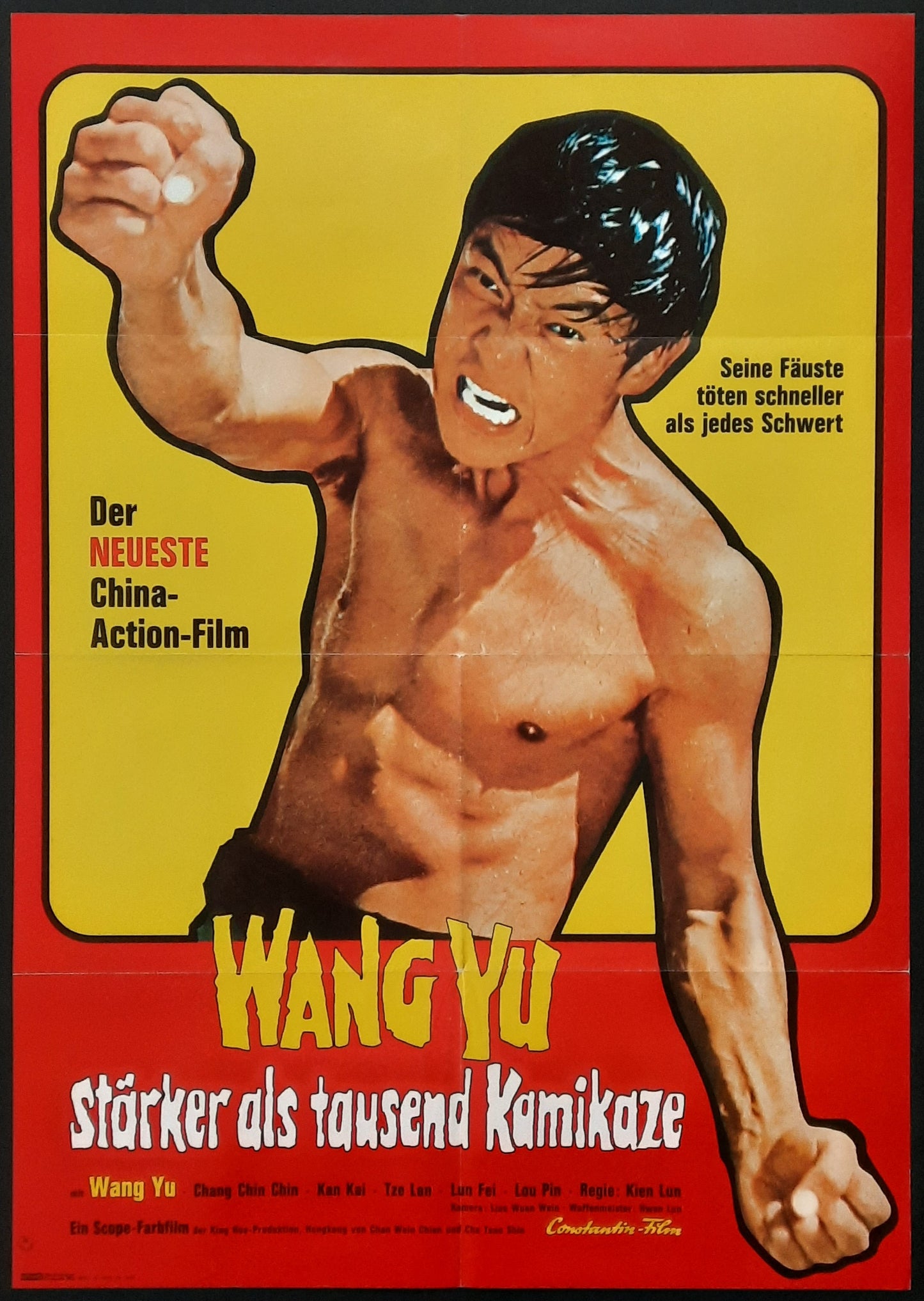 SCREAMING TIGER Original Movie Poster 1973 Chien Lung German 1-Sheet