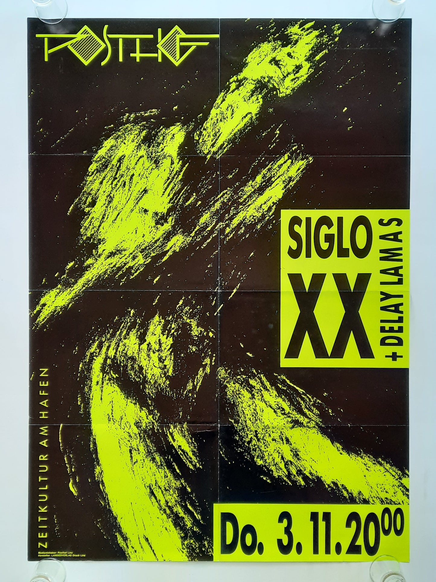 SIGLO XX Original Concert Poster November 3, 1990 Linz Austria 2
