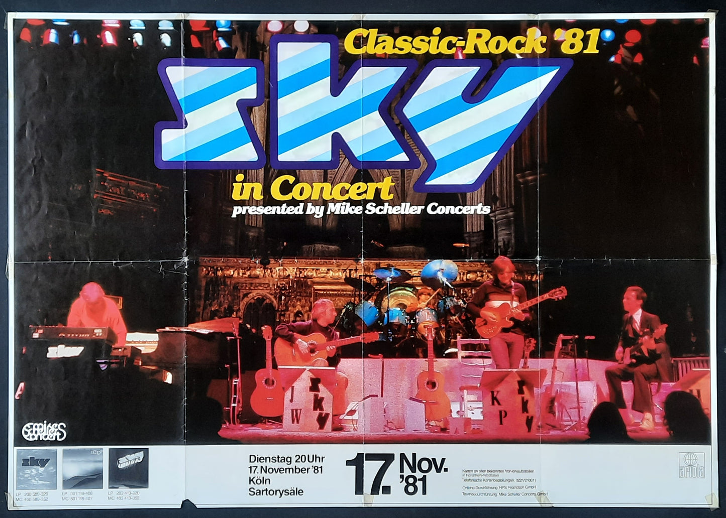 SKY Original Concert Poster November 17, 1981 Köln Germany 1
