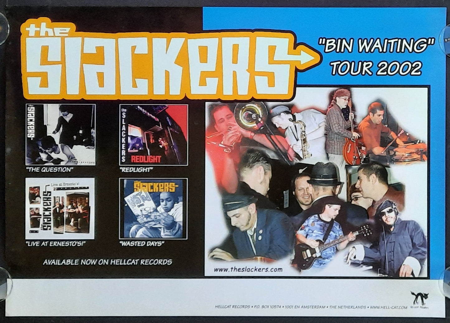 SLACKERS Original Concert Poster 2002 Bin Waiting Tour 42x59b (1) 1