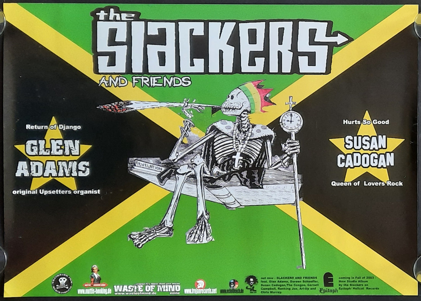 SLACKERS Original Concert Poster 2003 Europe A2 1