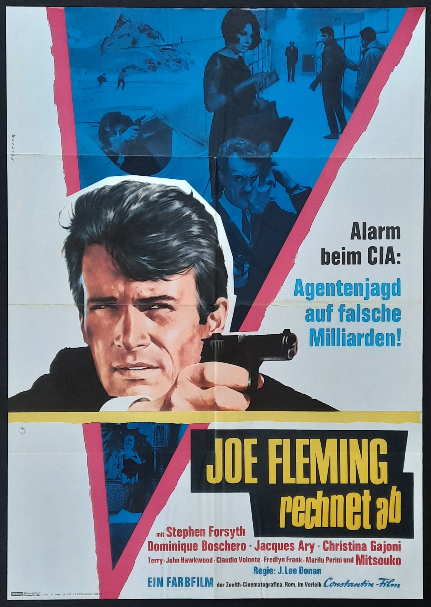 SPY IN YOUR EYE Original Movie Poster 1966 Stephen Forsyth German 1-Sheet Poster
