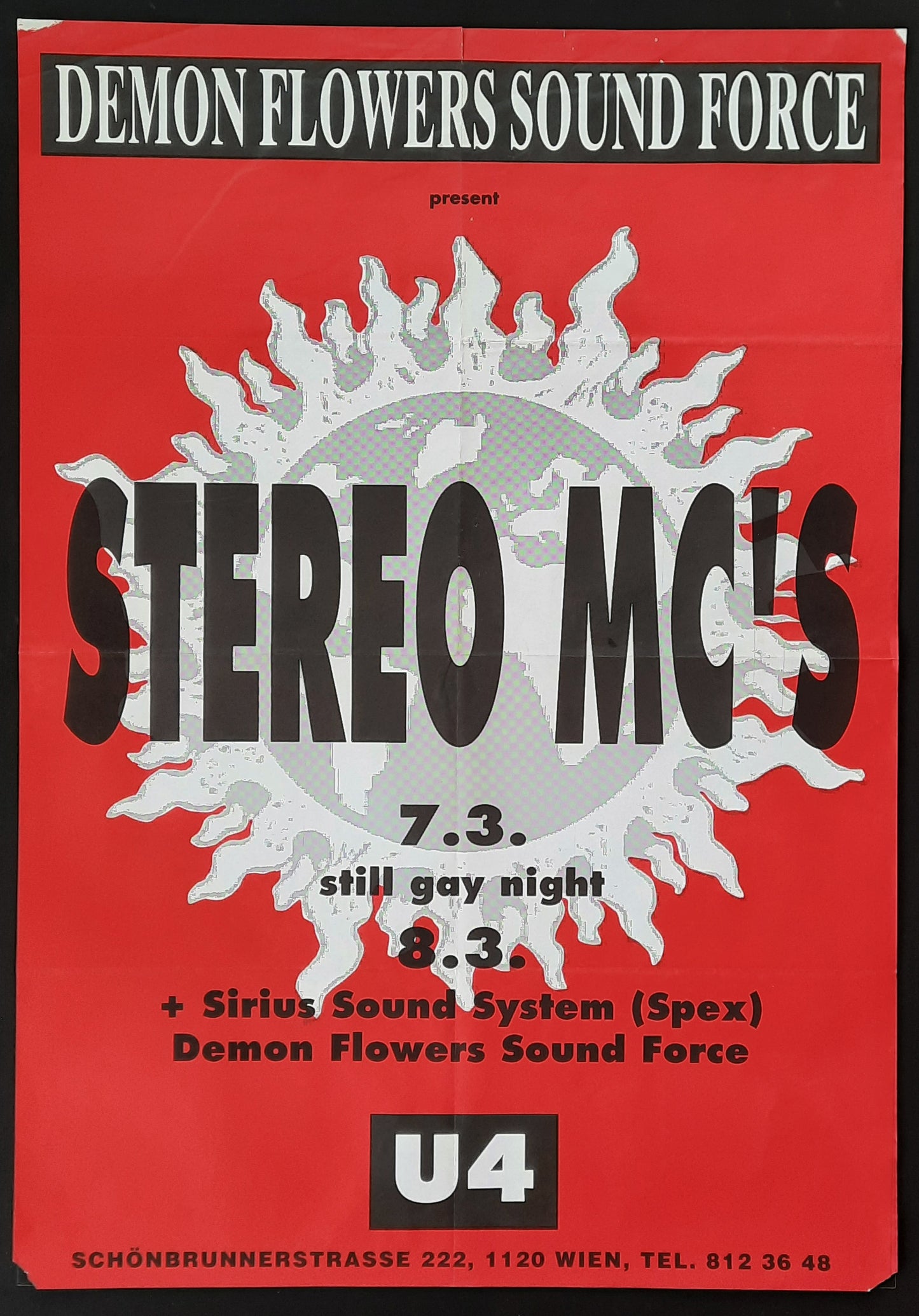 STEREO MC's Original Concert Poster March 3, 1990 Vienna Austria 2