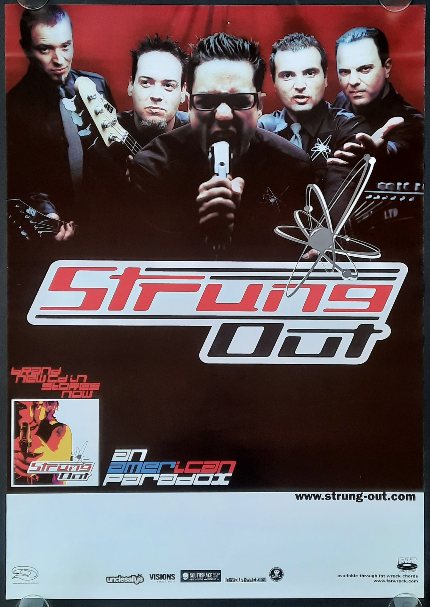 STRUNG OUT Original Concert Poster 2002 European Tour
