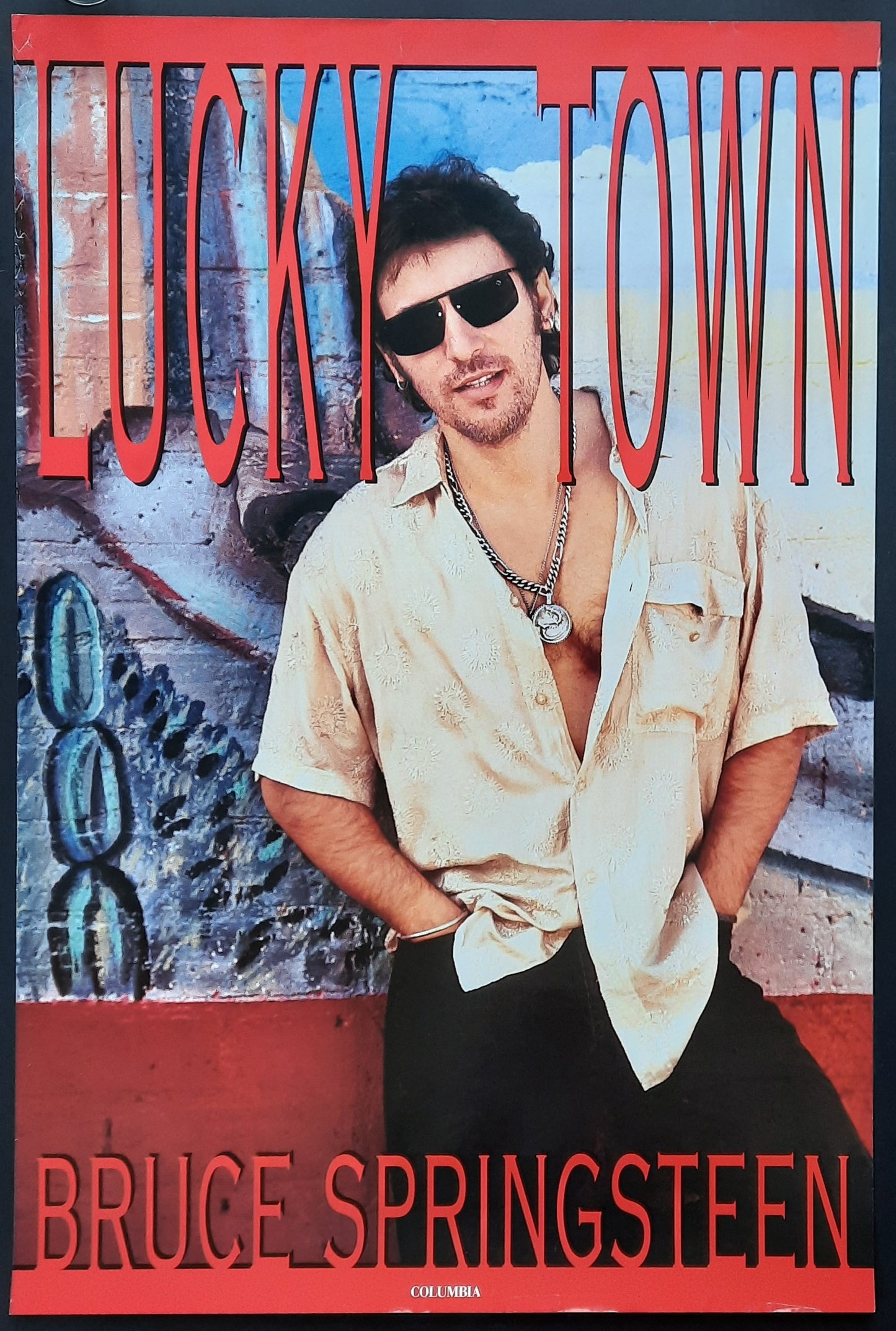 BRUCE SPRINGSTEEN Original Promotion Poster - 1992 Album "Lucky Town"