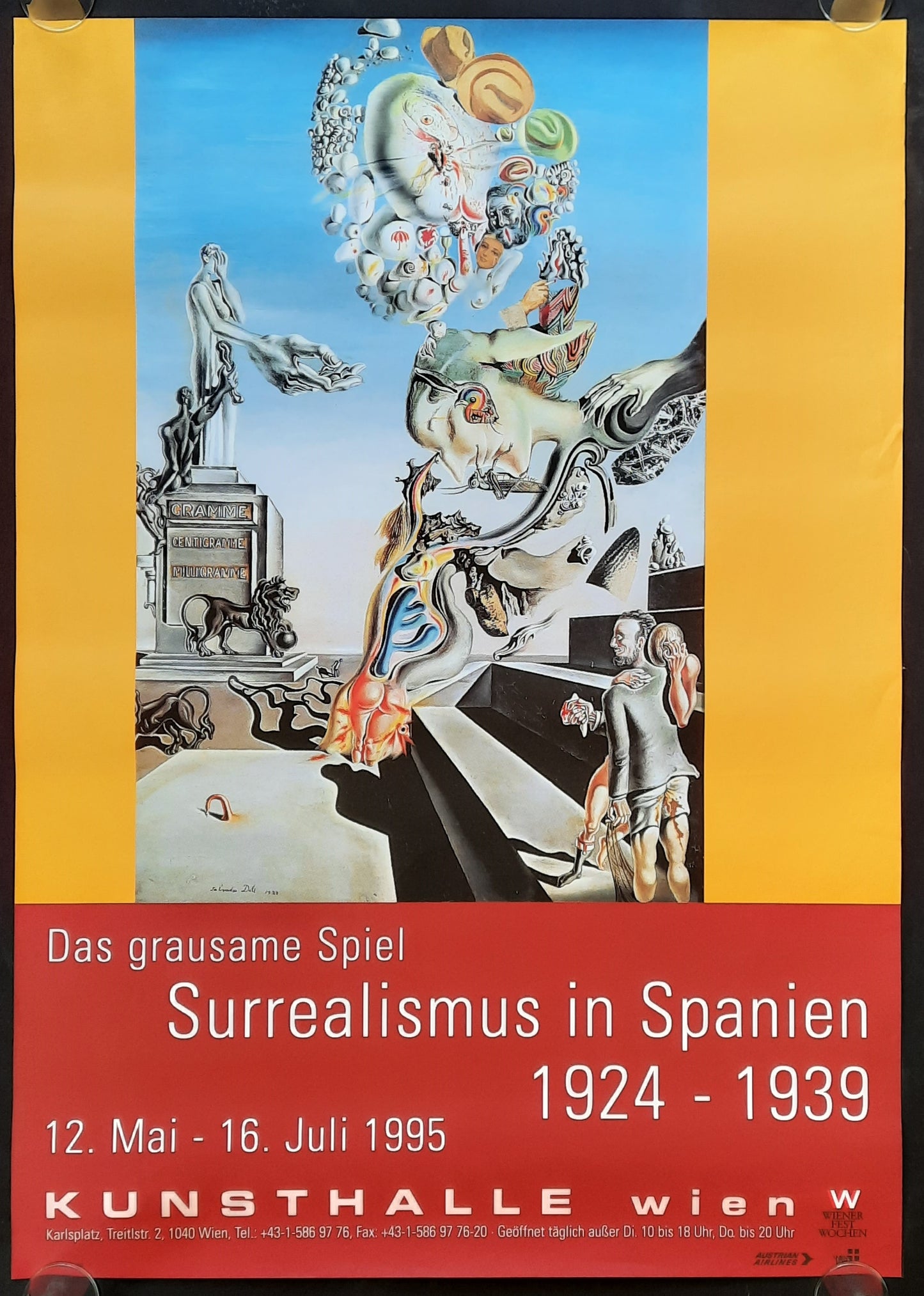 Kunsthalle Wien SURREALISMUS IN SPANIEN 1995 Exhibition Poster Vienna Austria