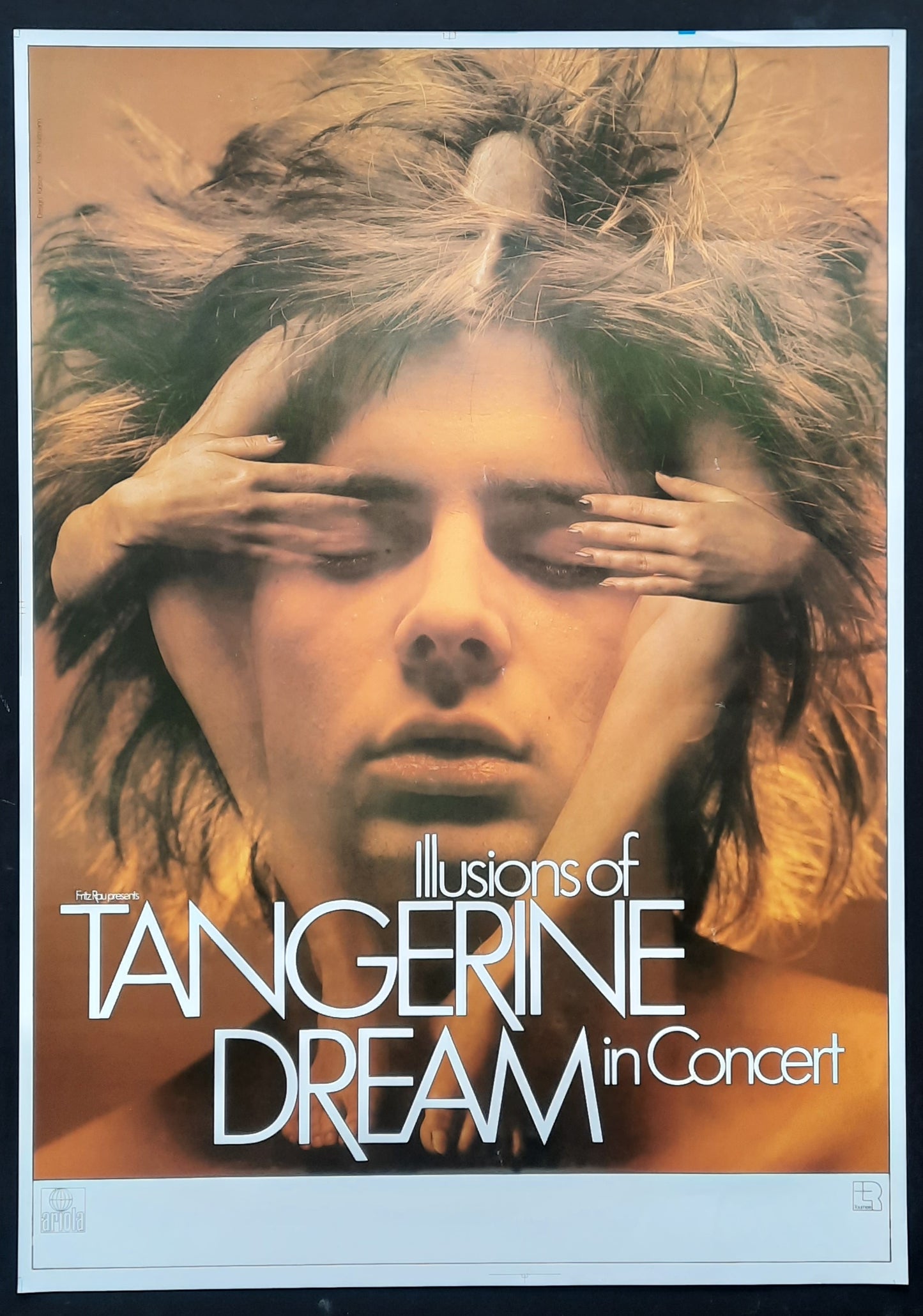 TANGERINE DREAM Original Concert Poster 1980 (blank) Germany by Kieser ROLLED