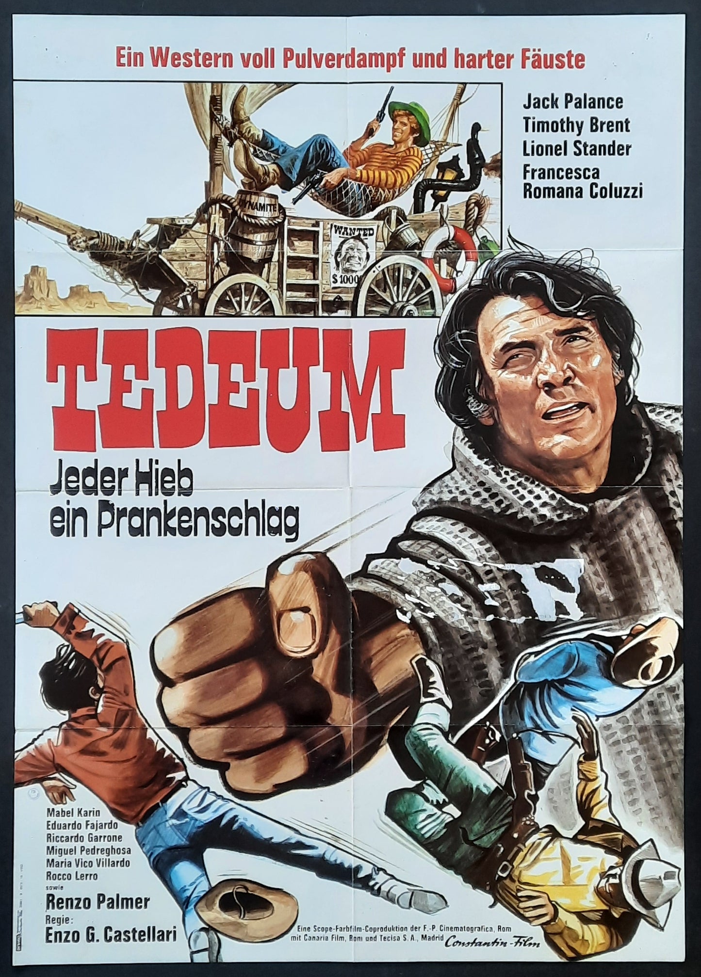TEDEUM Original Movie Poster 1972 Enzo G. Castellari German 1-Sheet