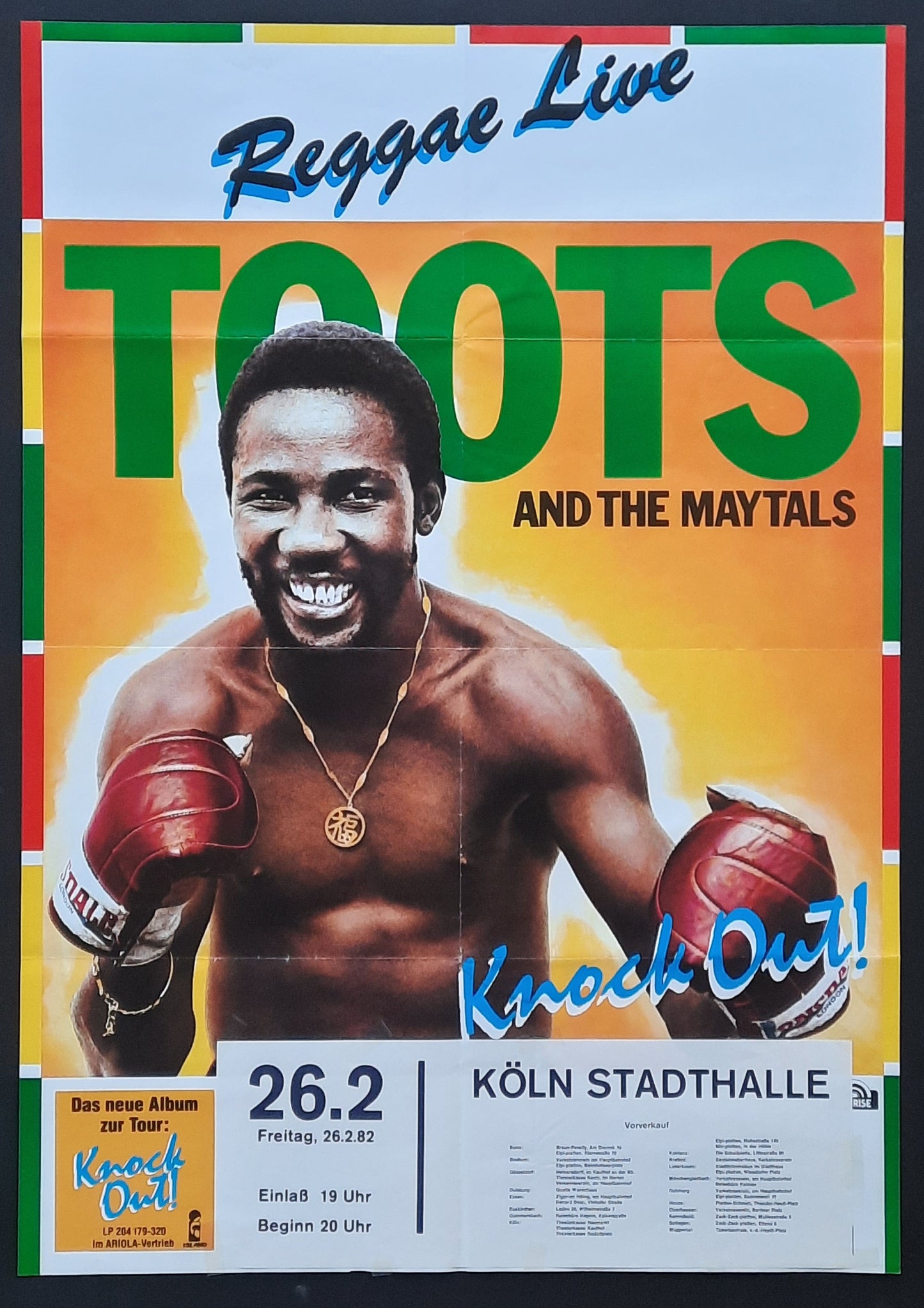 TOOTS AND THE MAYTALS Original Concert Poster February 26, 1982 Köln Germany