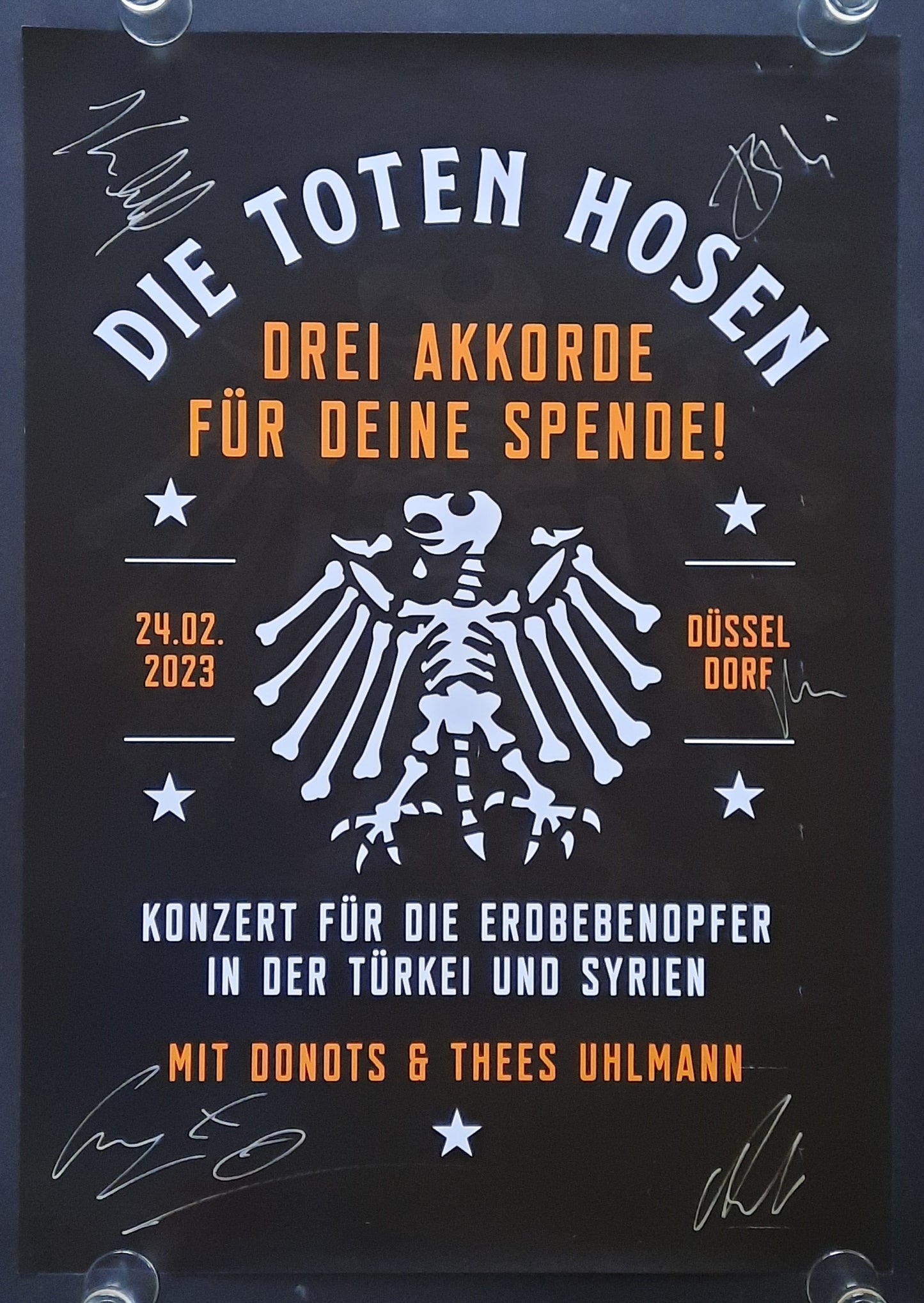 TOTEN HOSEN Original Concert Poster February 24, 2023 Duesseldorf Germany FULL BAND SIGNED 1