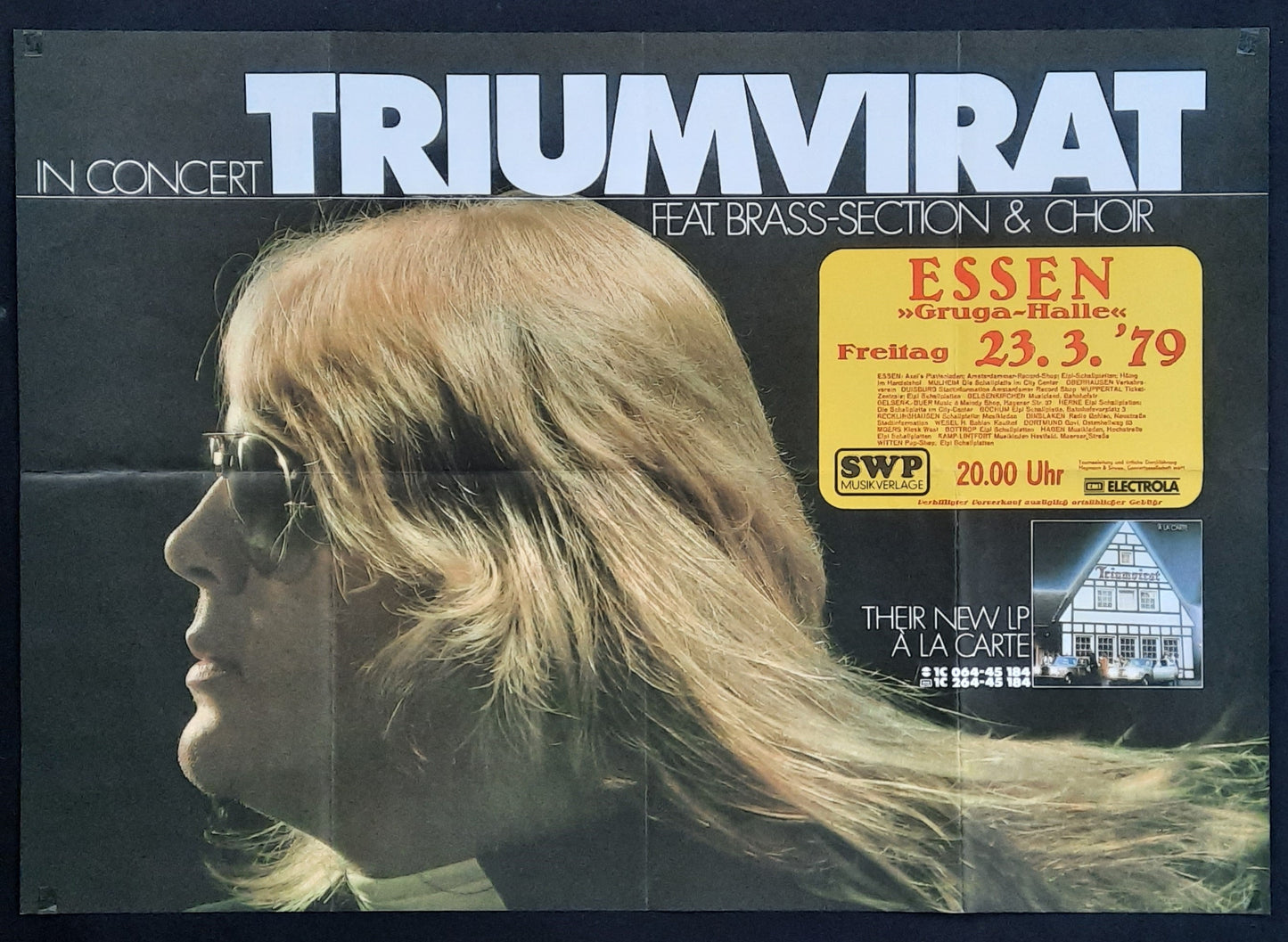 TRIUMVIRAT Original Concert Poster March 23, 1979 Essen Germany 1