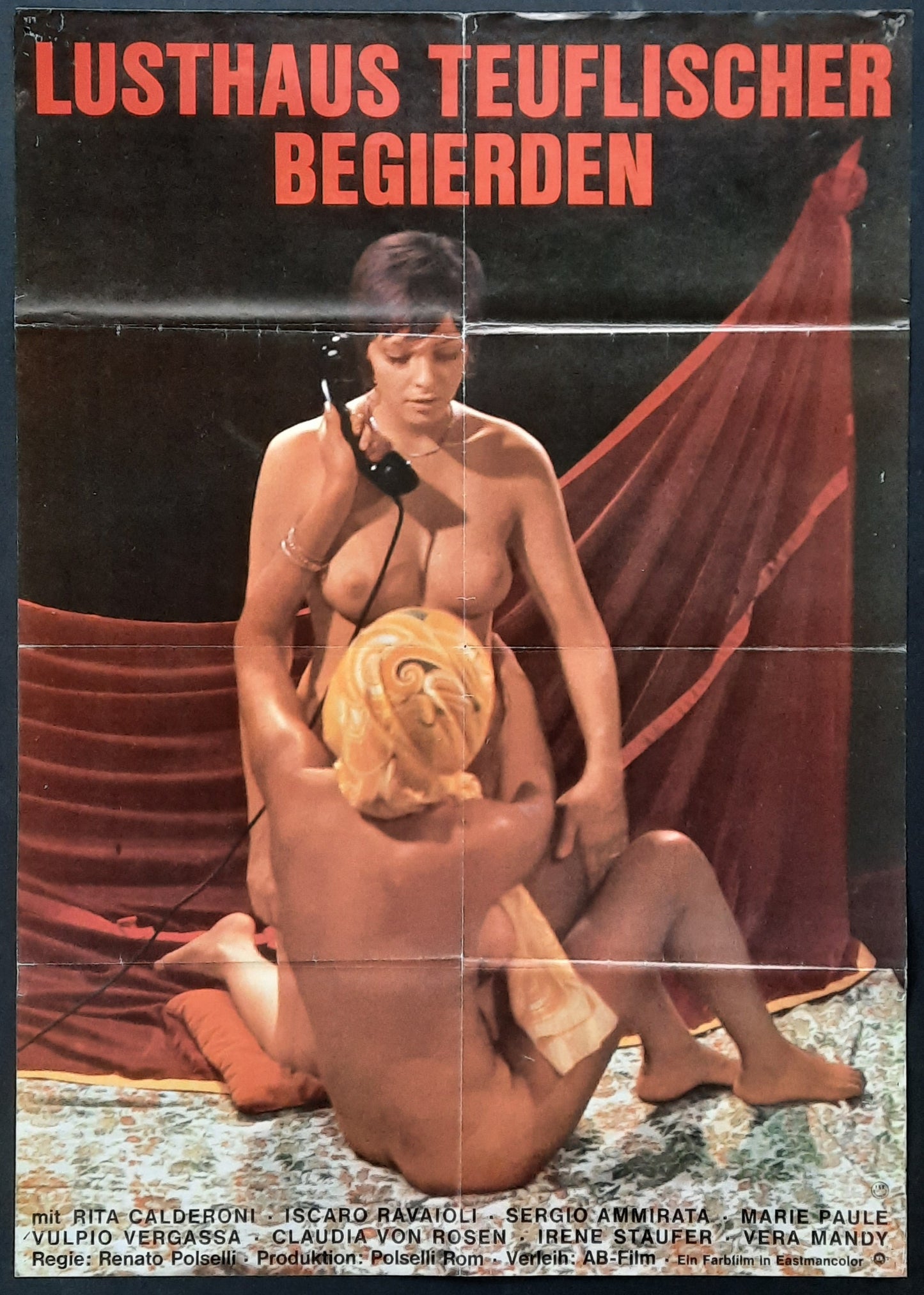 TRUTH ACCORDING TO SATAN Original Movie Poster 1972 Renato Polselli German 1 sheet Poster