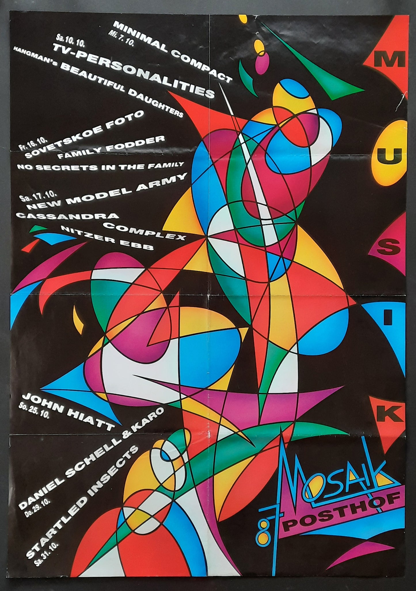 TV- PERSONALITIES Original Concert Poster 1990 Linz Austria 2