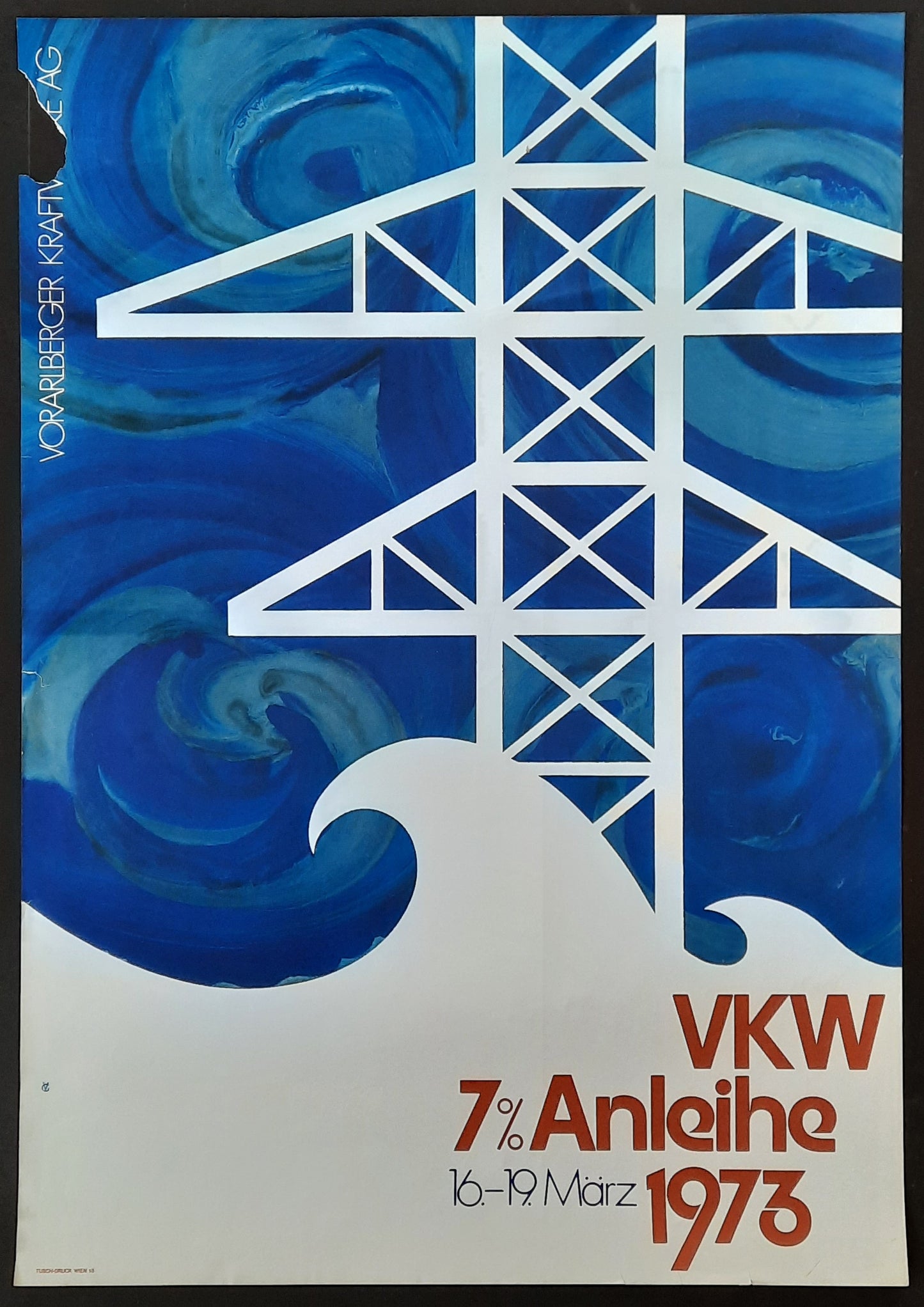 VKW ANLEIHE Original Advertising Poster 1973 Austria