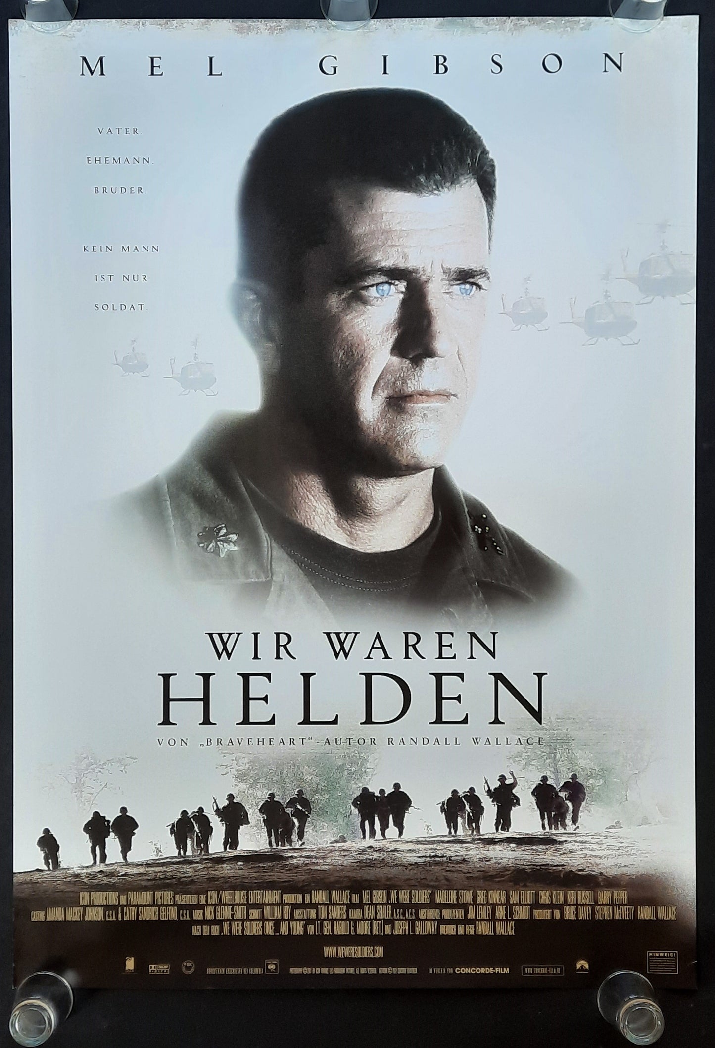 WE WERE SOLDIERS Original Movie Poster 2002 Mel Gibson German 1-Sheet ROLLED