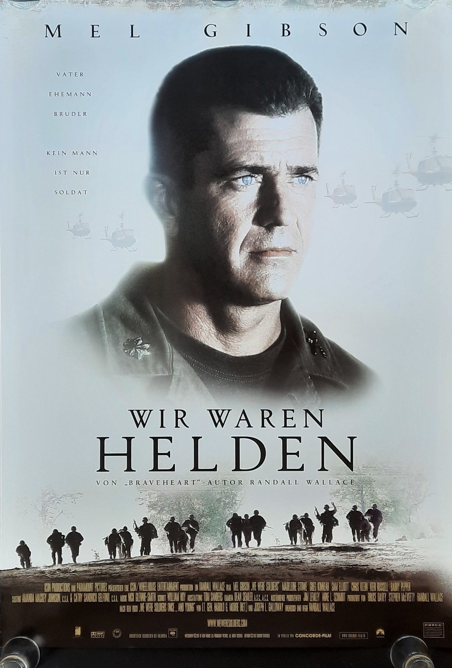 WE WERE SOLDIERS Original Movie Poster 2002 Mel Gibson German 1-Sheet ROLLED 1