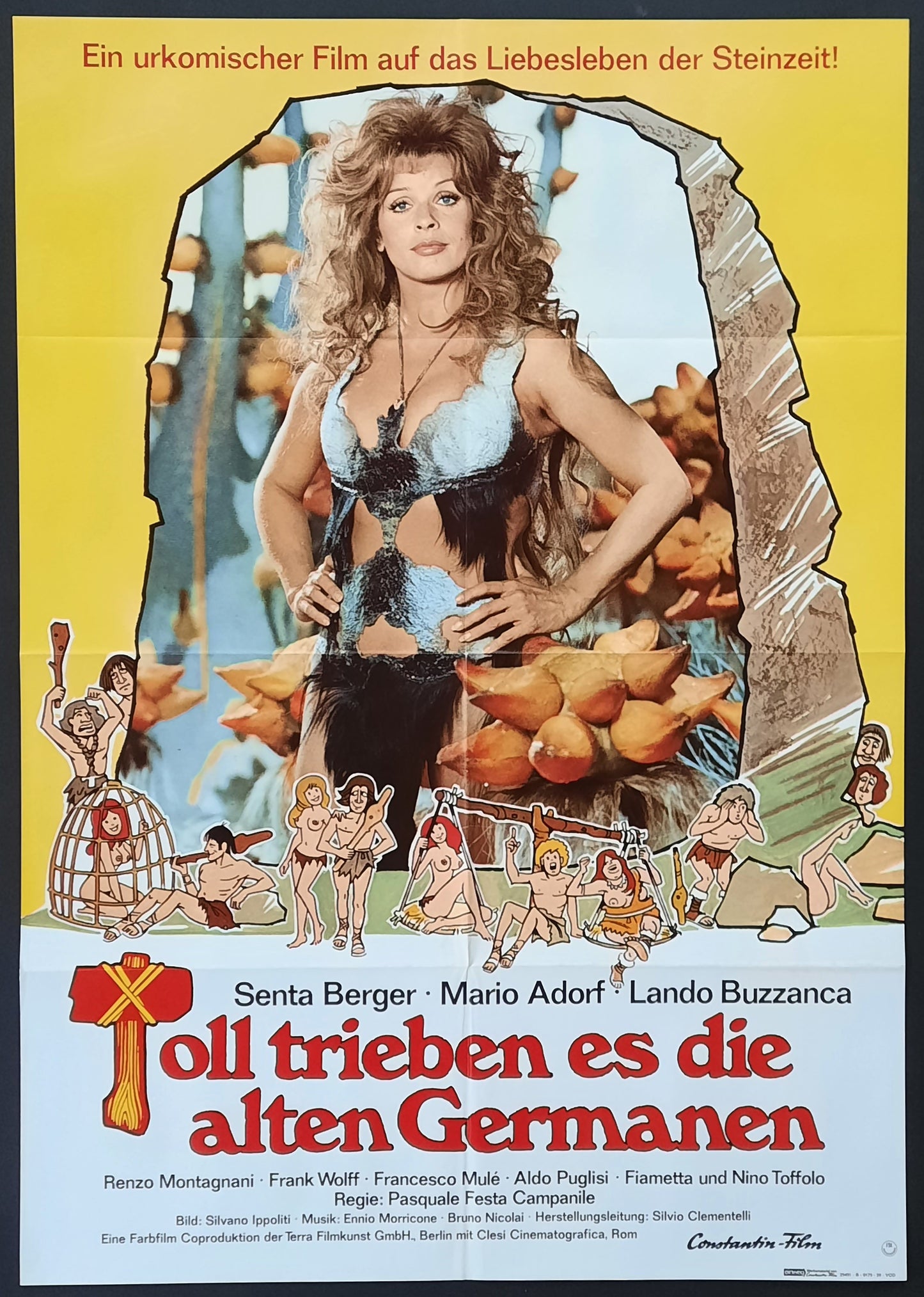 WHEN WOMEN LOST THEIR TAILES Original Movie Poster 1972 Senta Berger Mario Adorf German 1-Sheet Poster