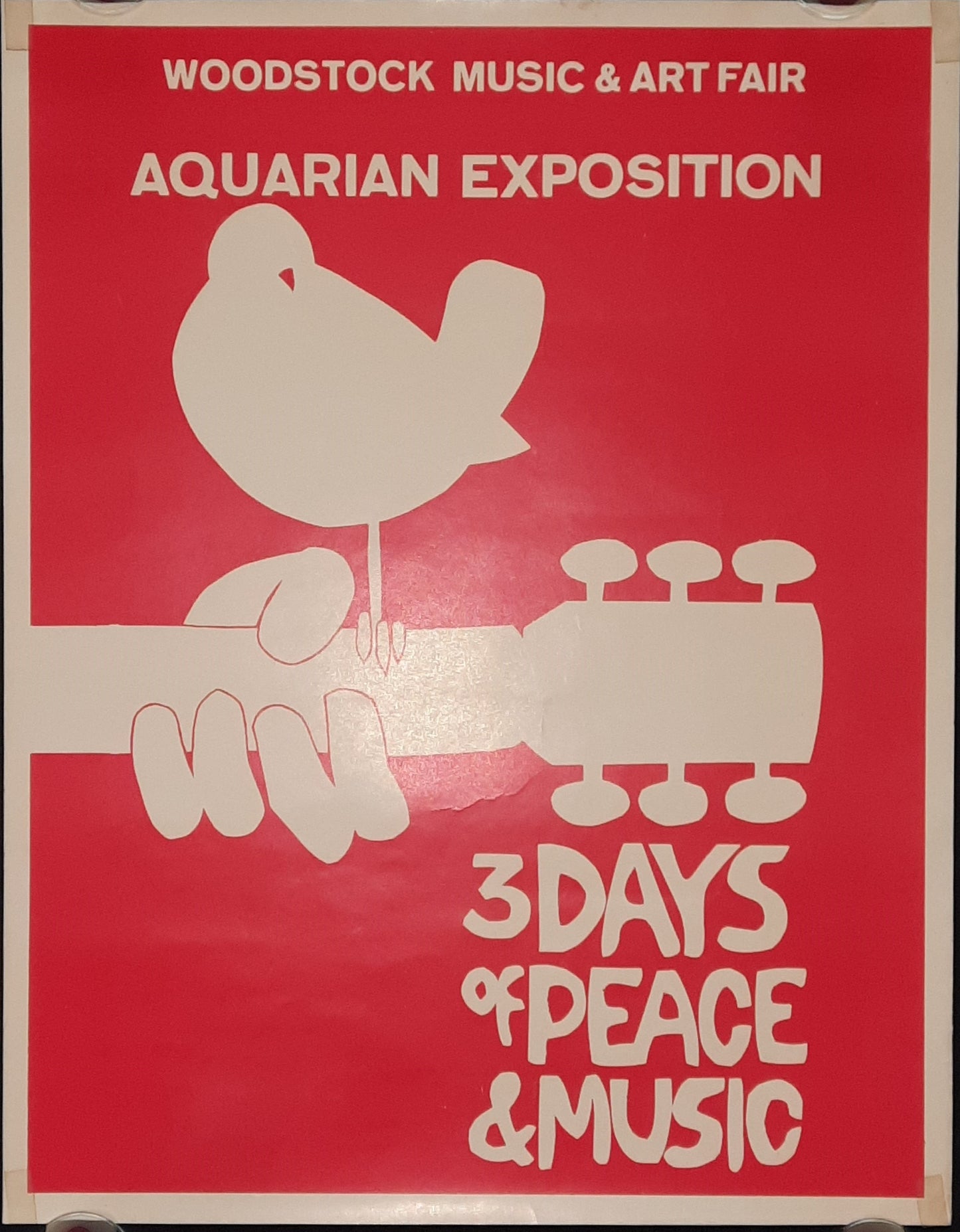 Woodstock Original Prototype Poster 1969