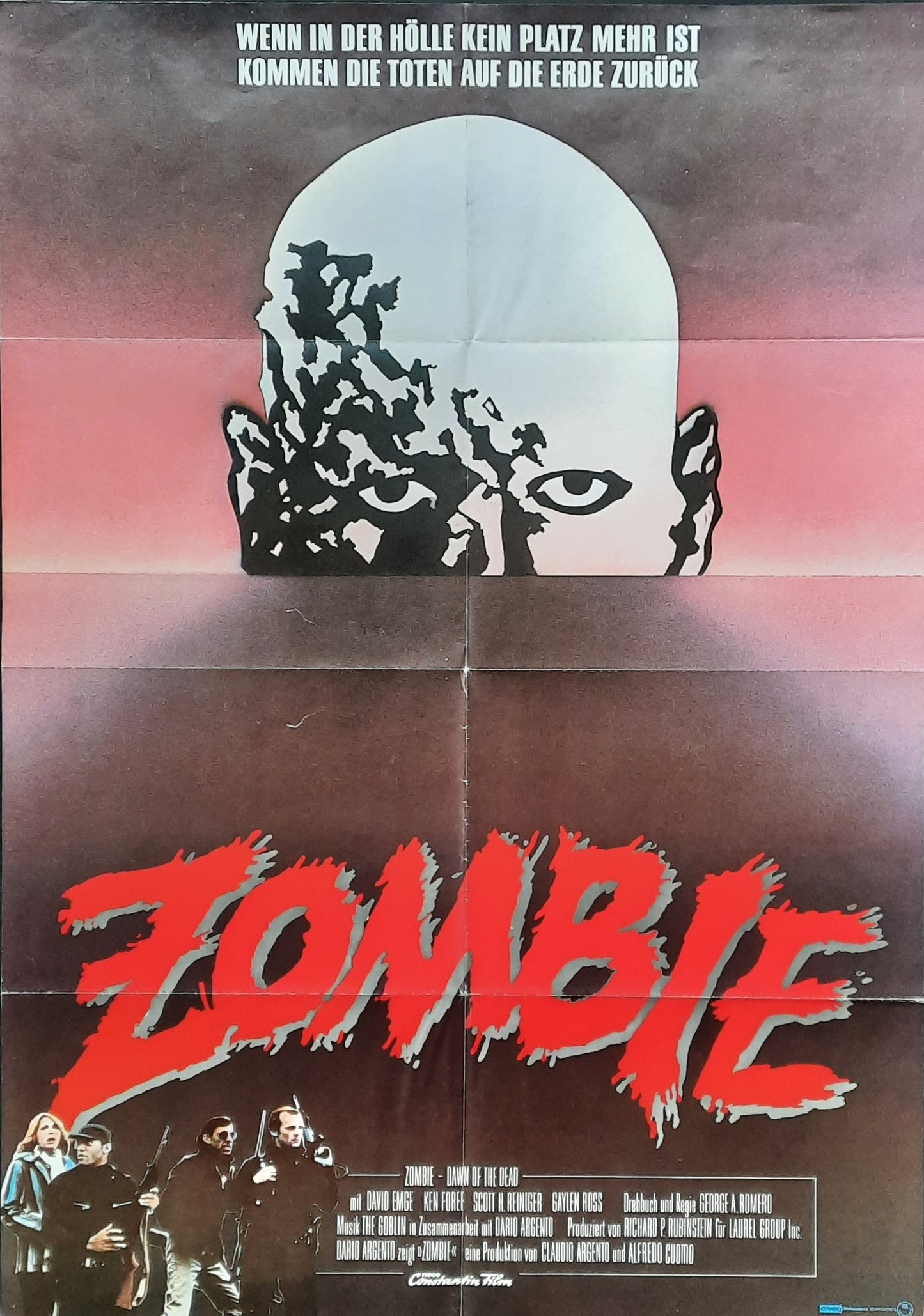 ZOMBIE - DAWN OF THE DEAD Original Movie Poster 1978 German 1-Sheet