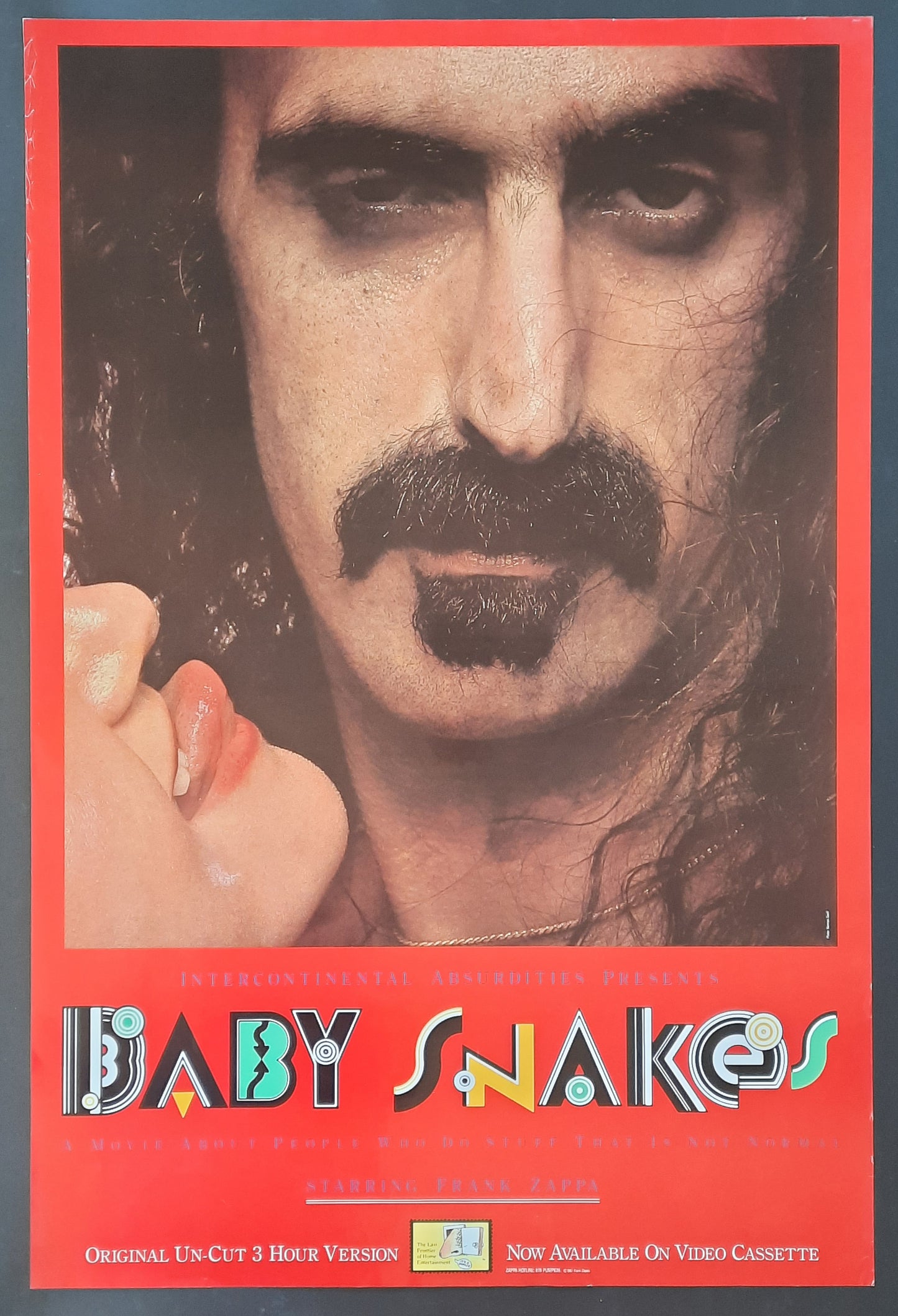 FRANK ZAPPA 1979 Baby Snakes VHS Video Movie Promotion Poster 1st Print