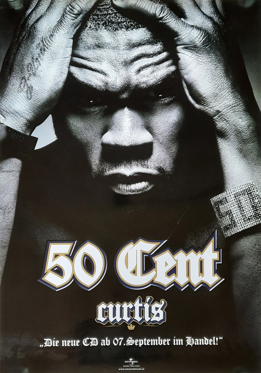 50 CENT Original Promotion Poster - 2007 Album "Curtis"